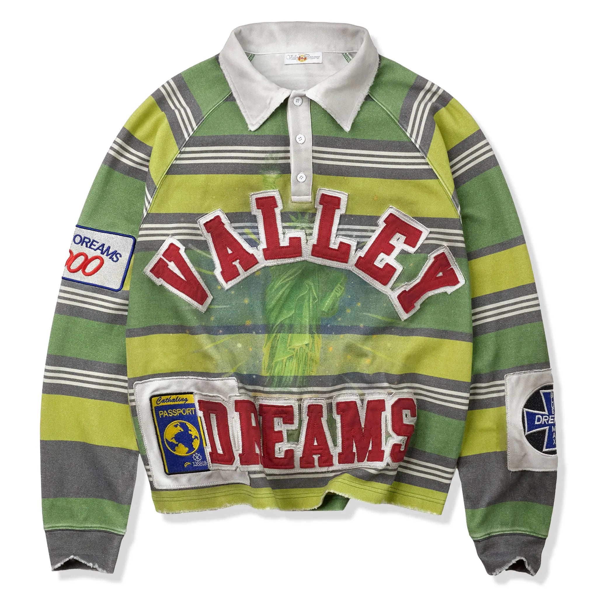 Front View of Vale Forever Valley Dreams Jerry Rugby Polo Shirt