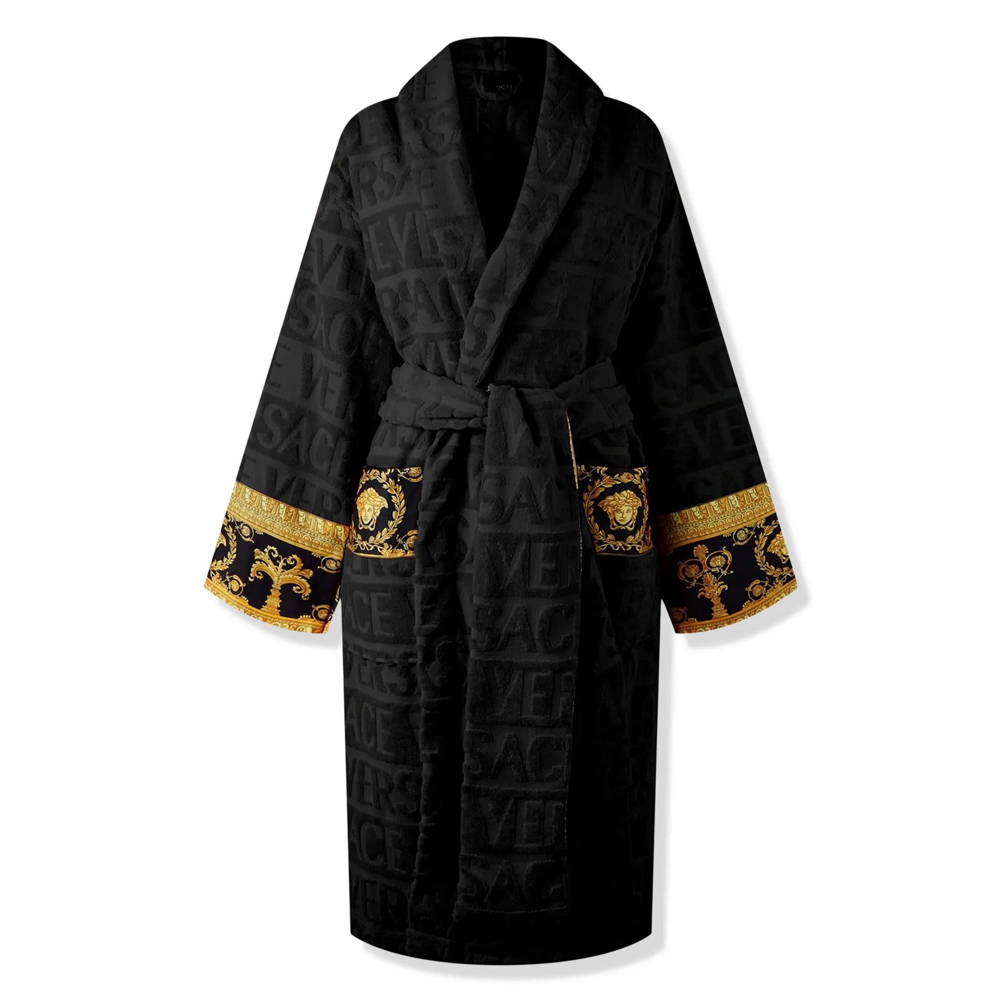 Front view of Versace Home Baroque Bathrobe