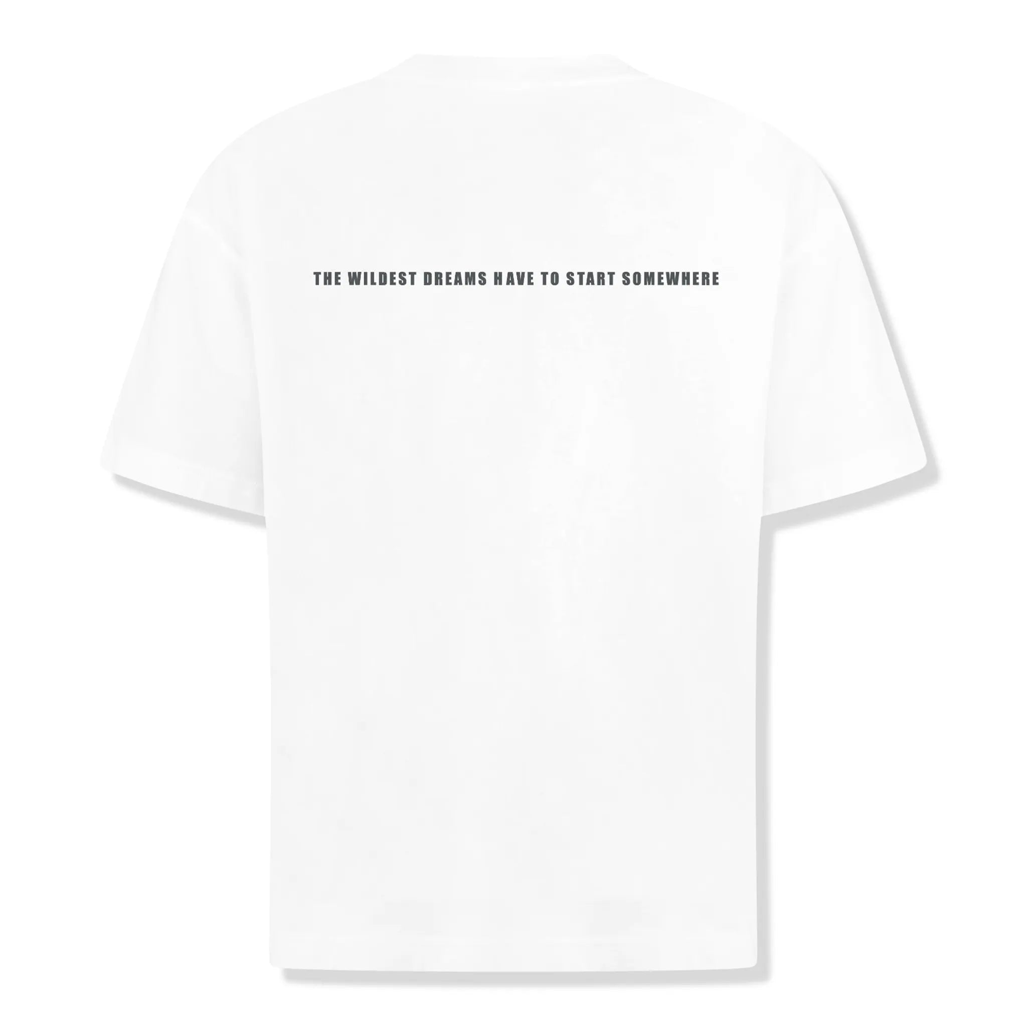 Back View of Wildest Dreams Bold Logo White T Shirt