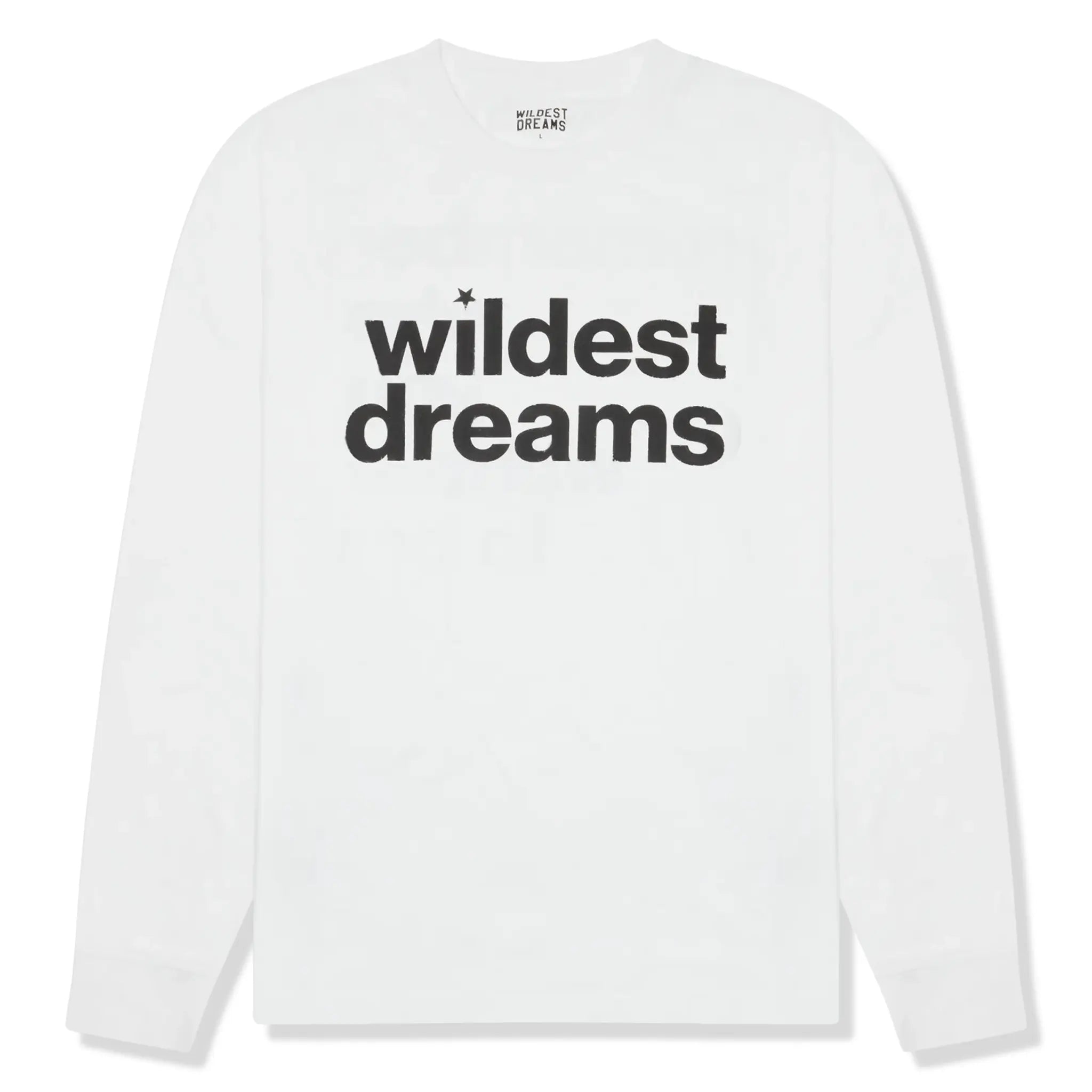Front View of Wildest Dreams Remember L/S White T Shirt