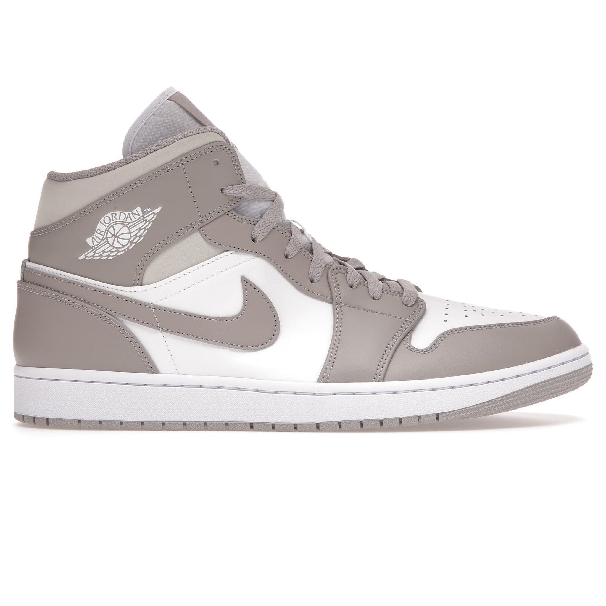 Side view of Air Jordan 1 Mid Linen 554724-082