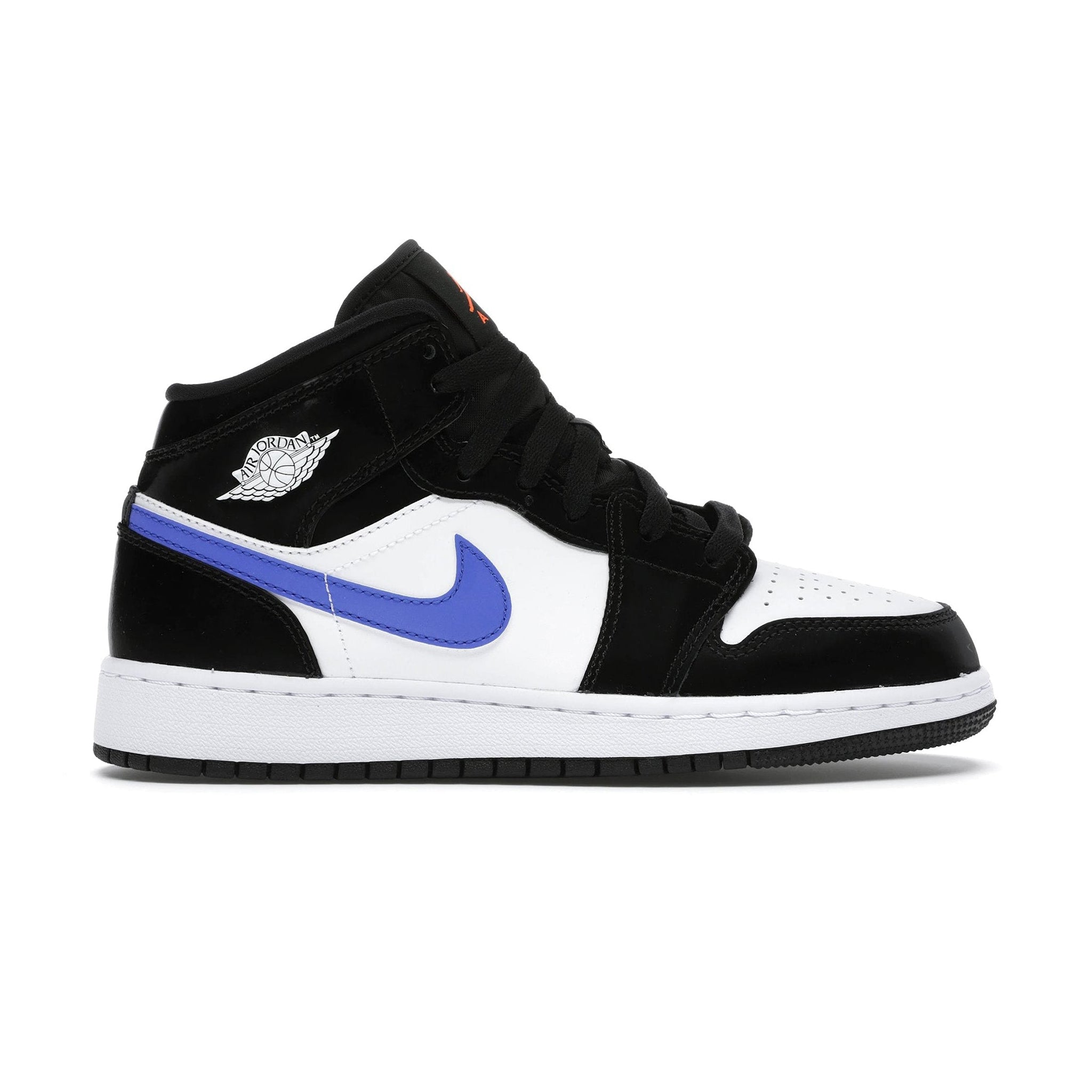 Image of Air Jordan 1 Mid Black Racer Blue (GS)