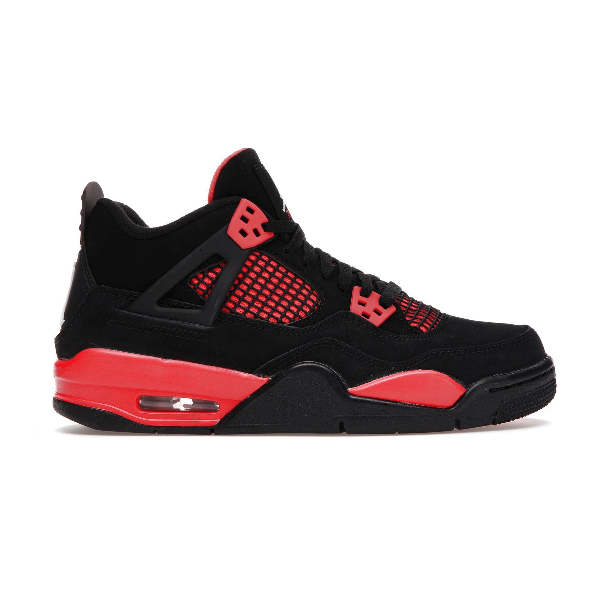 Side view of Air Jordan 4 Retro Red Thunder (GS) 408452-016
