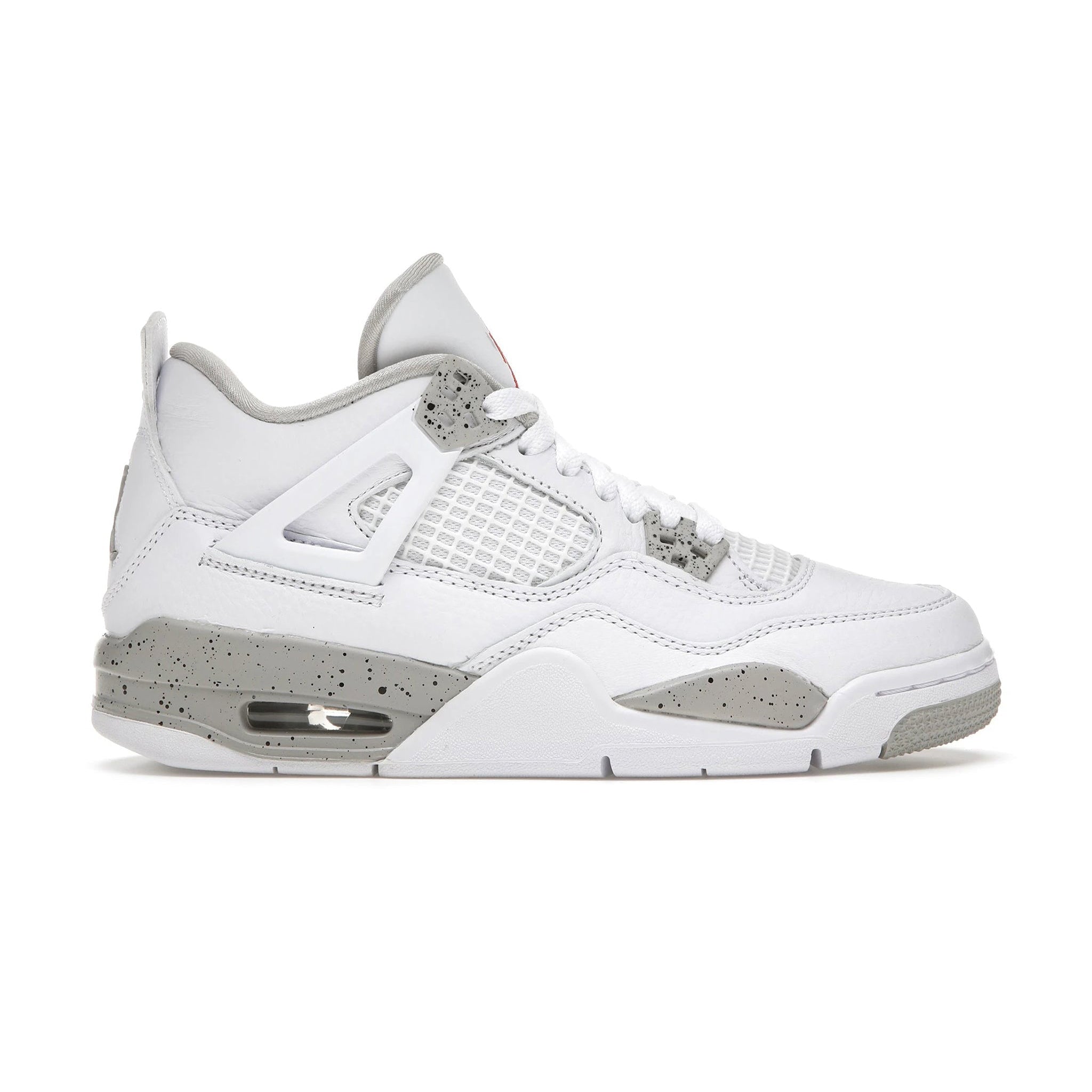 Side view of Air Jordan 4 Retro White Oreo (2021) (GS) DJ4699-100