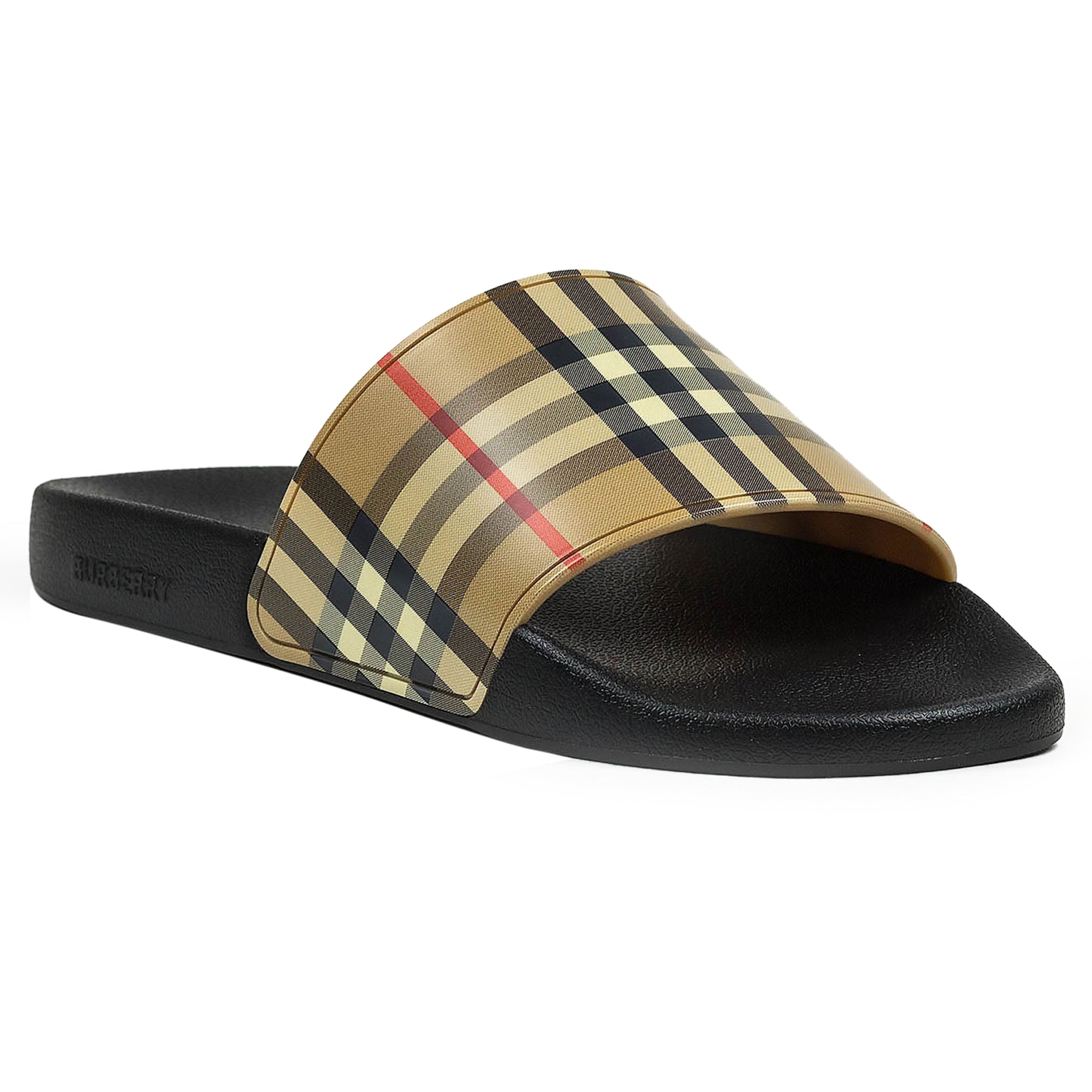Image of Burberry Furley Beige Slides