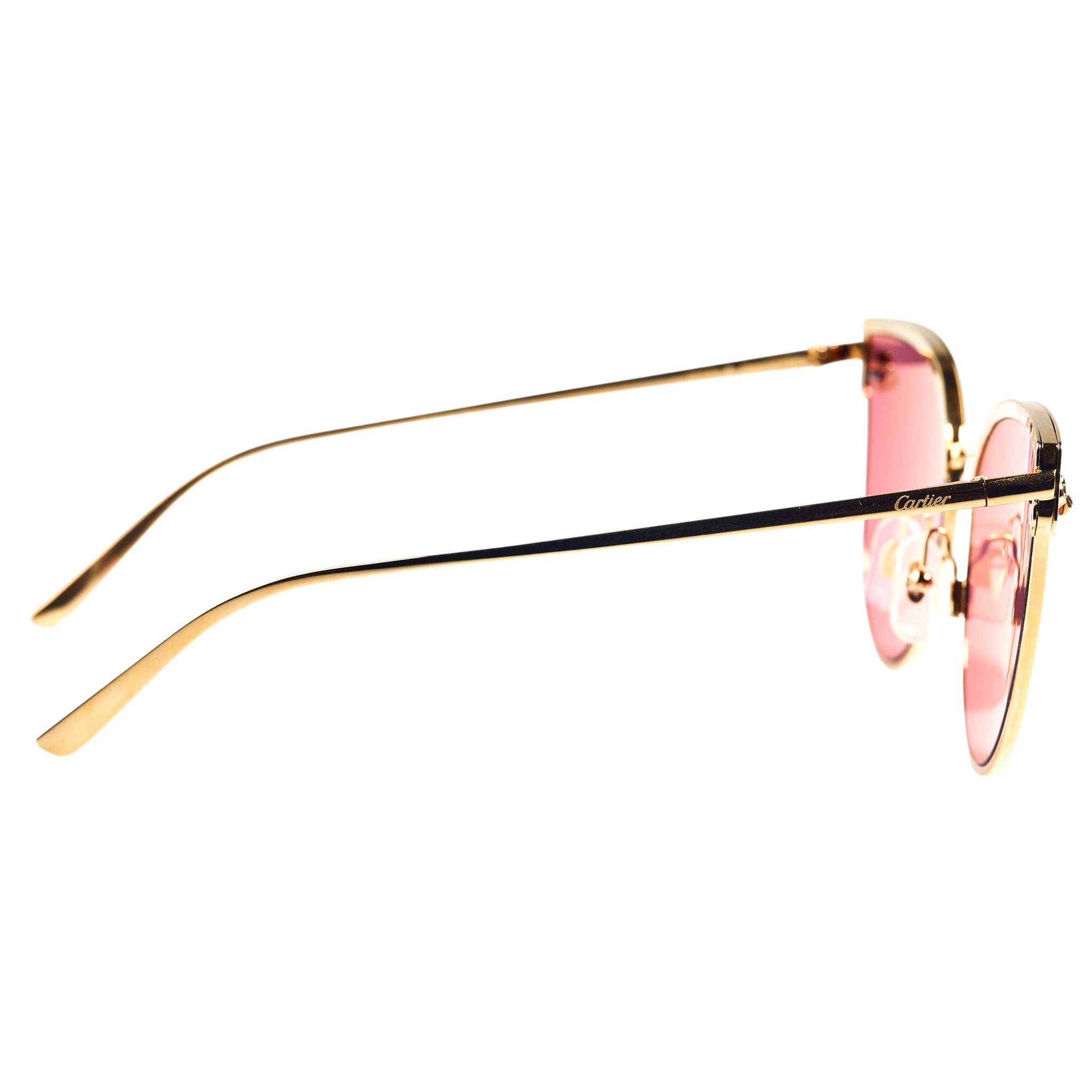 Image of Cartier Eyewear CT0198S Panthre De Cartier Pink Gold Sunglasses