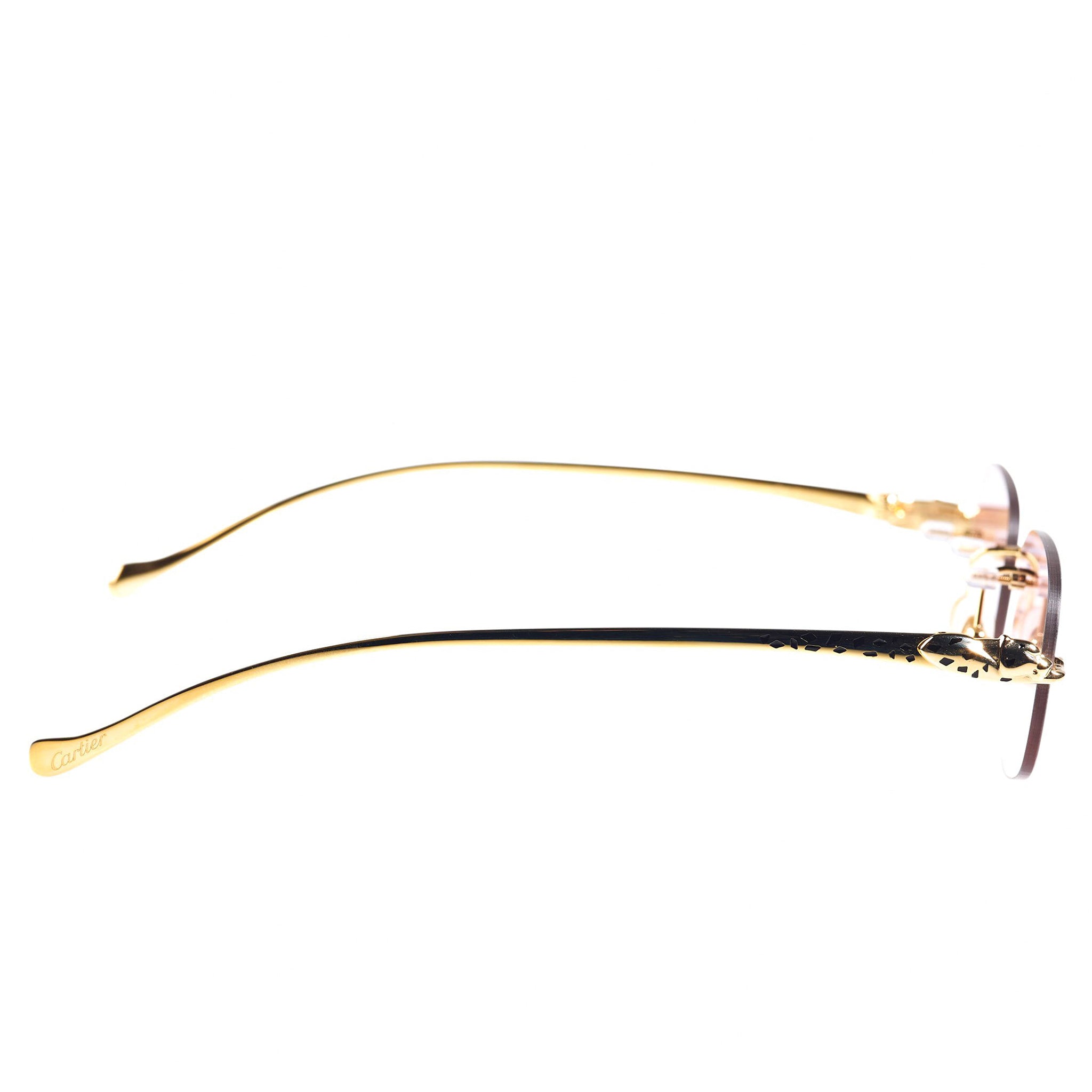 Image of Cartier Eyewear Custom CT00580 Panthere De Cartier Rimless Sunglasses