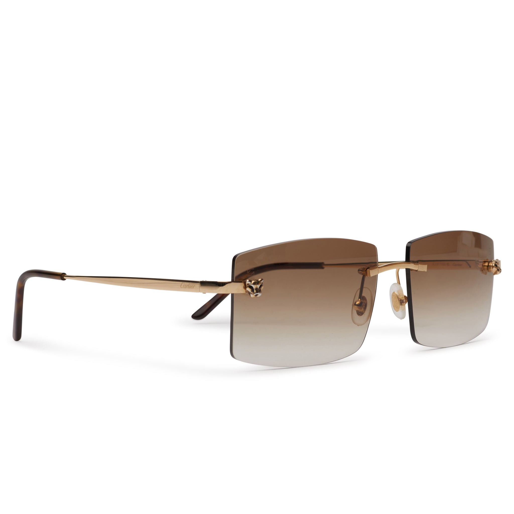 Image of Cartier Eyewear Custom CT01480 Panthere De Cartier Rimless Sunglasses