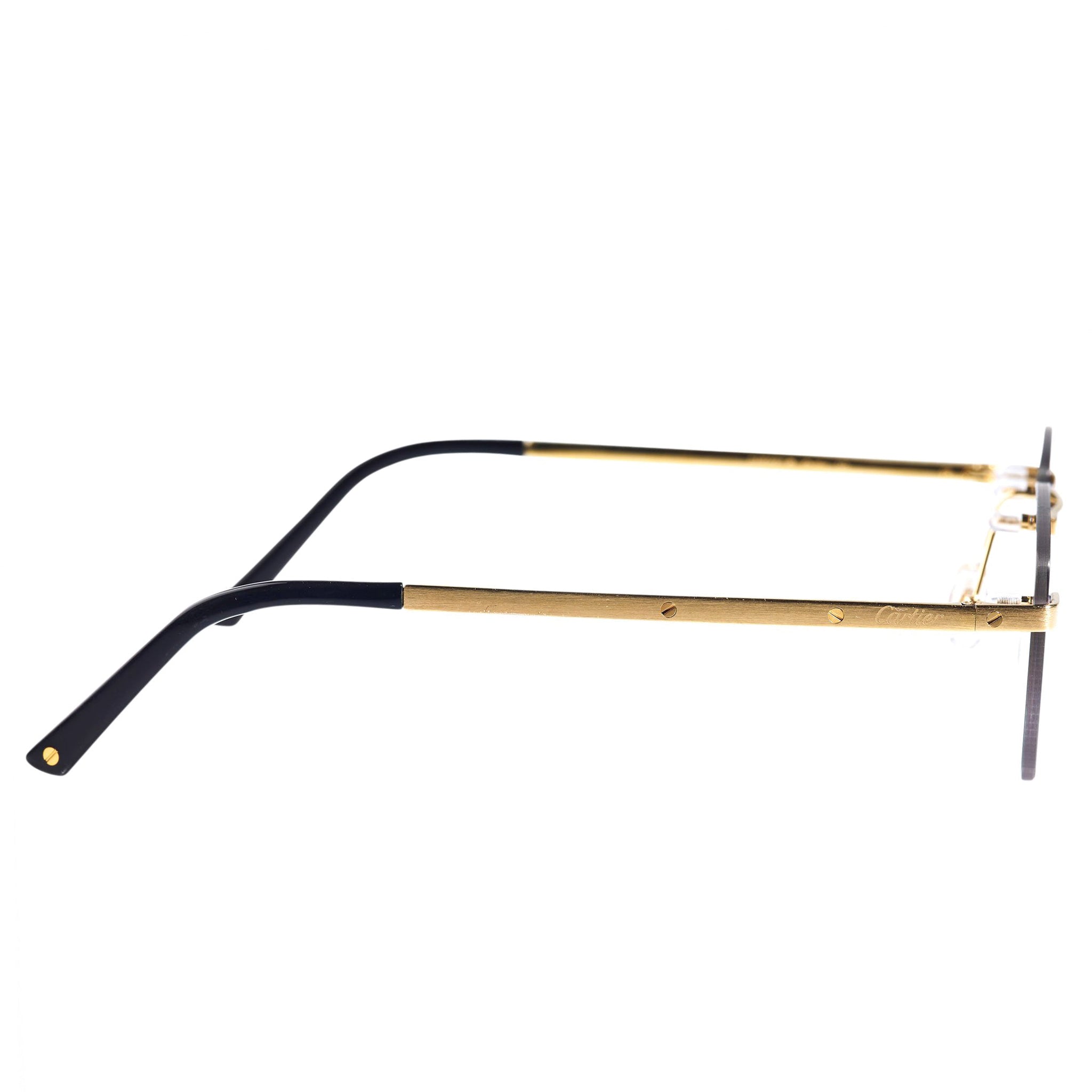 Image of Cartier Eyewear Custom CT0167O Santos De Cartier Rimless Sunglasses