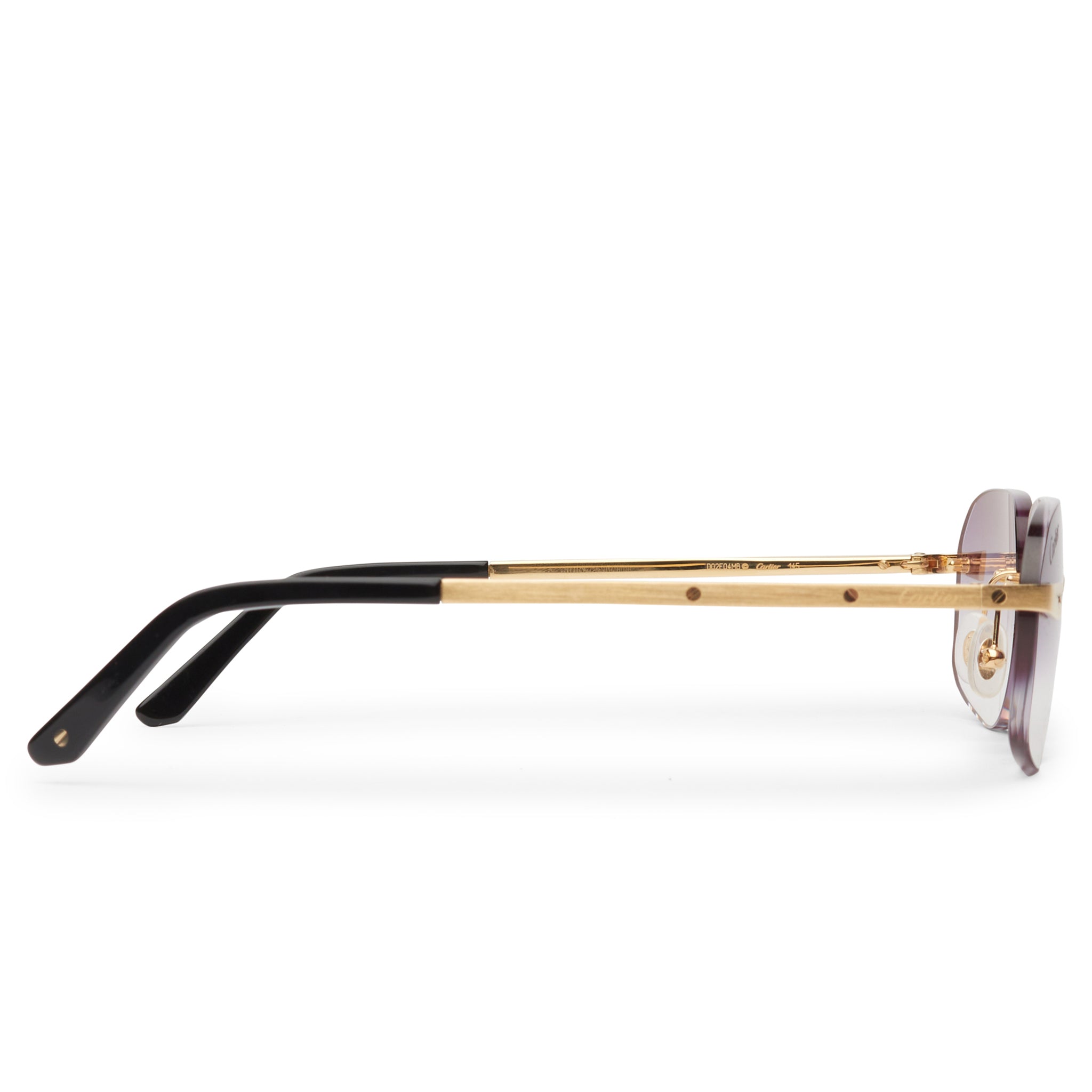 Image of Cartier Eyewear Custom CT0167O Santos De Cartier Rimless Sunglasses