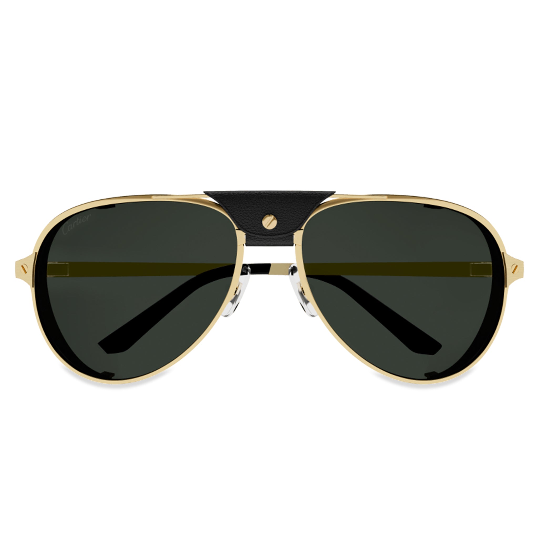 Image of Cartier Santos De Cartier CT0296S Black Gold Sunglasses