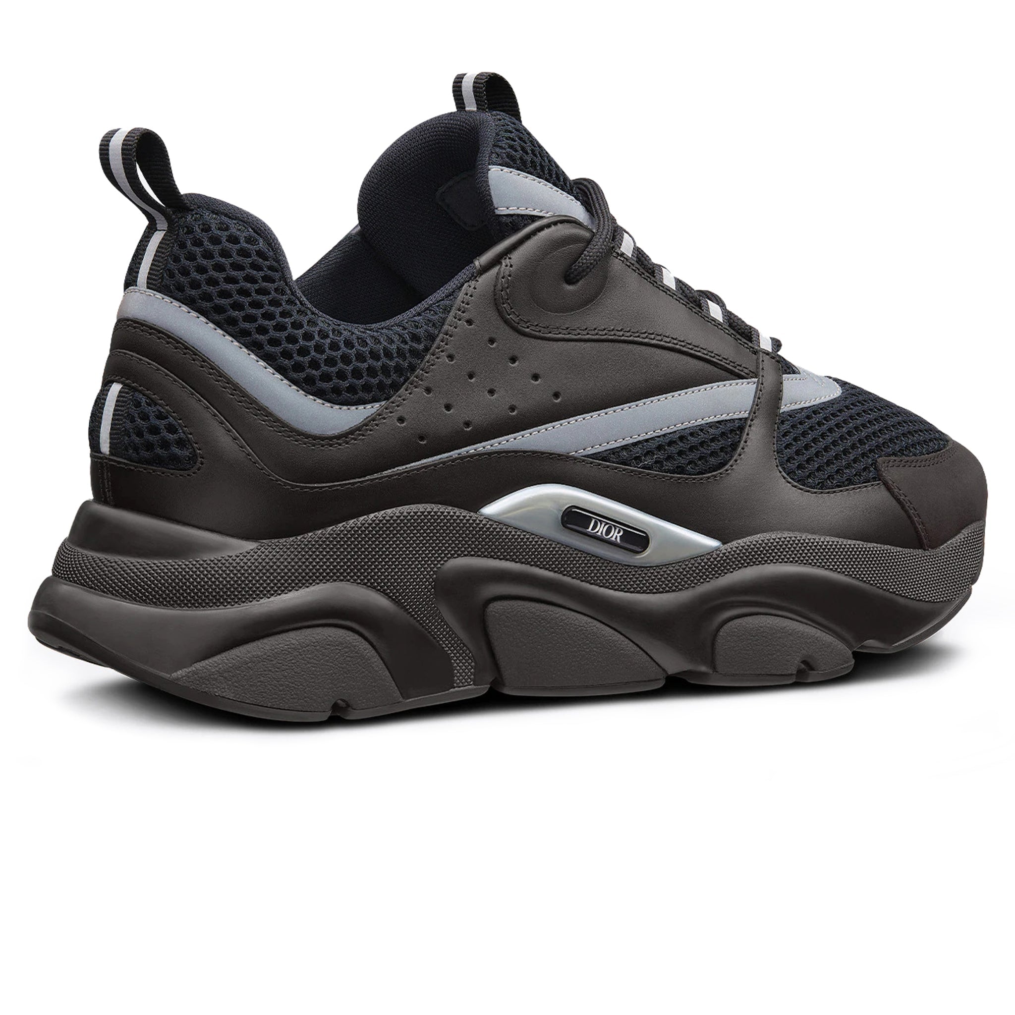 Image Of Dior B22 Black Calfskin Trainer