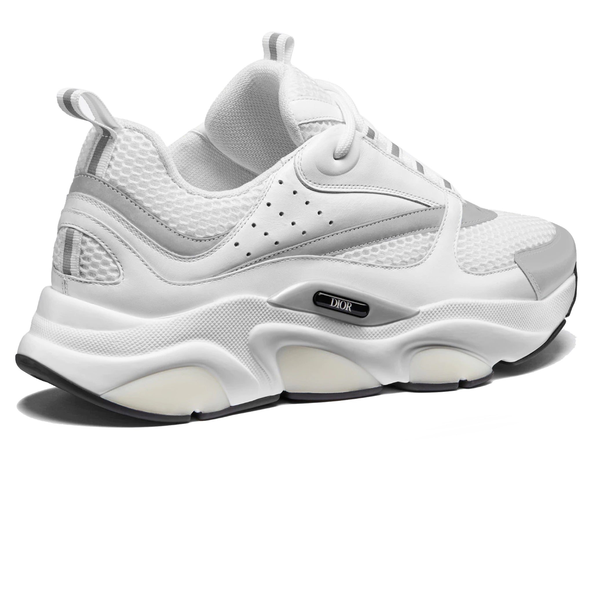 Image of Dior B22 White Reflective Calfskin Trainer