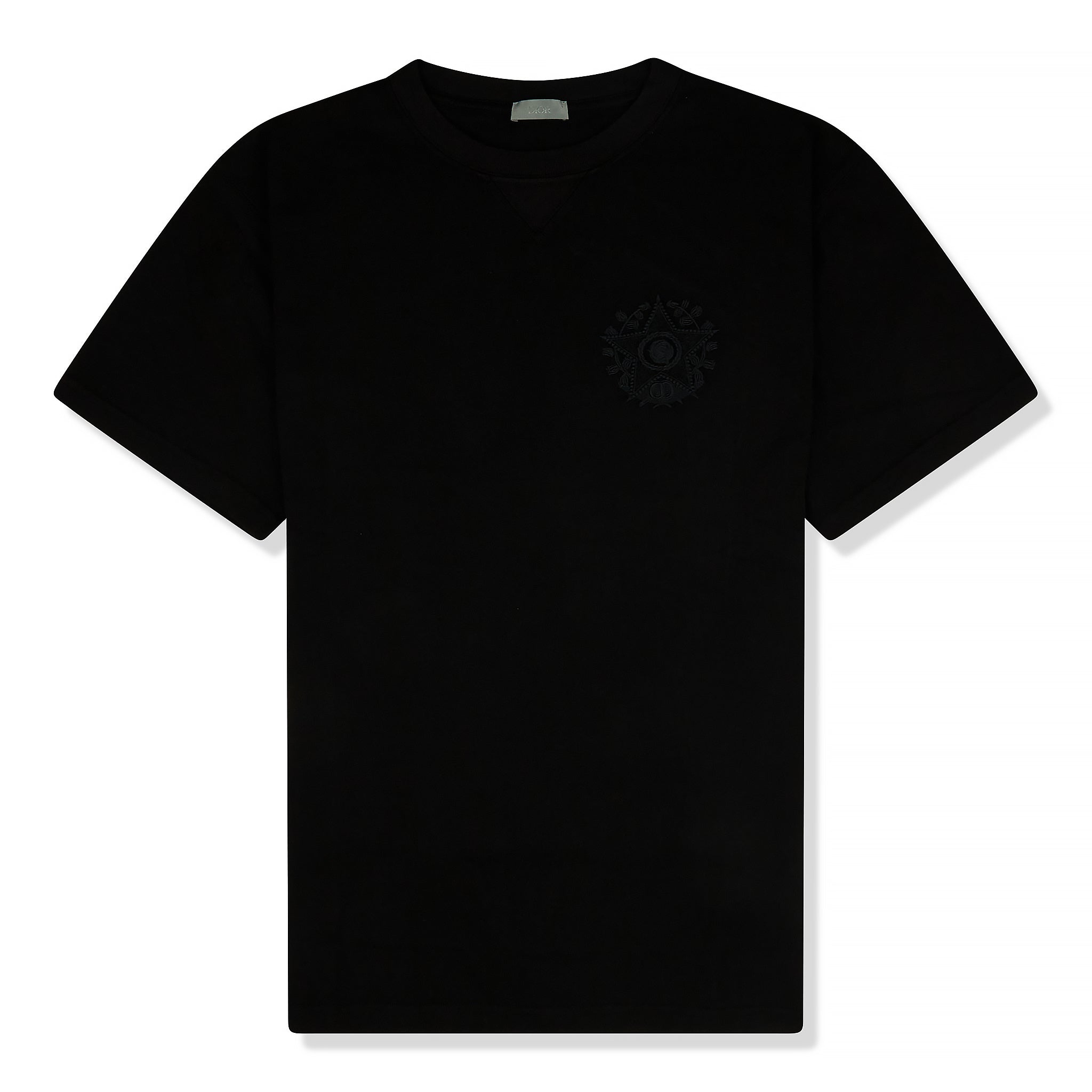 Image of Dior CD Étoile Embroidered Oversized Black T Shirt