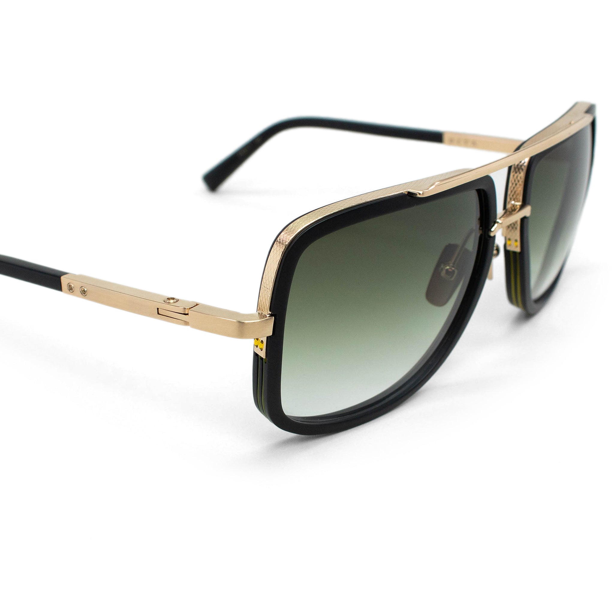 Image Of Dita Eyewear DRX-2030 Mach One Black White Gold Sunglasses