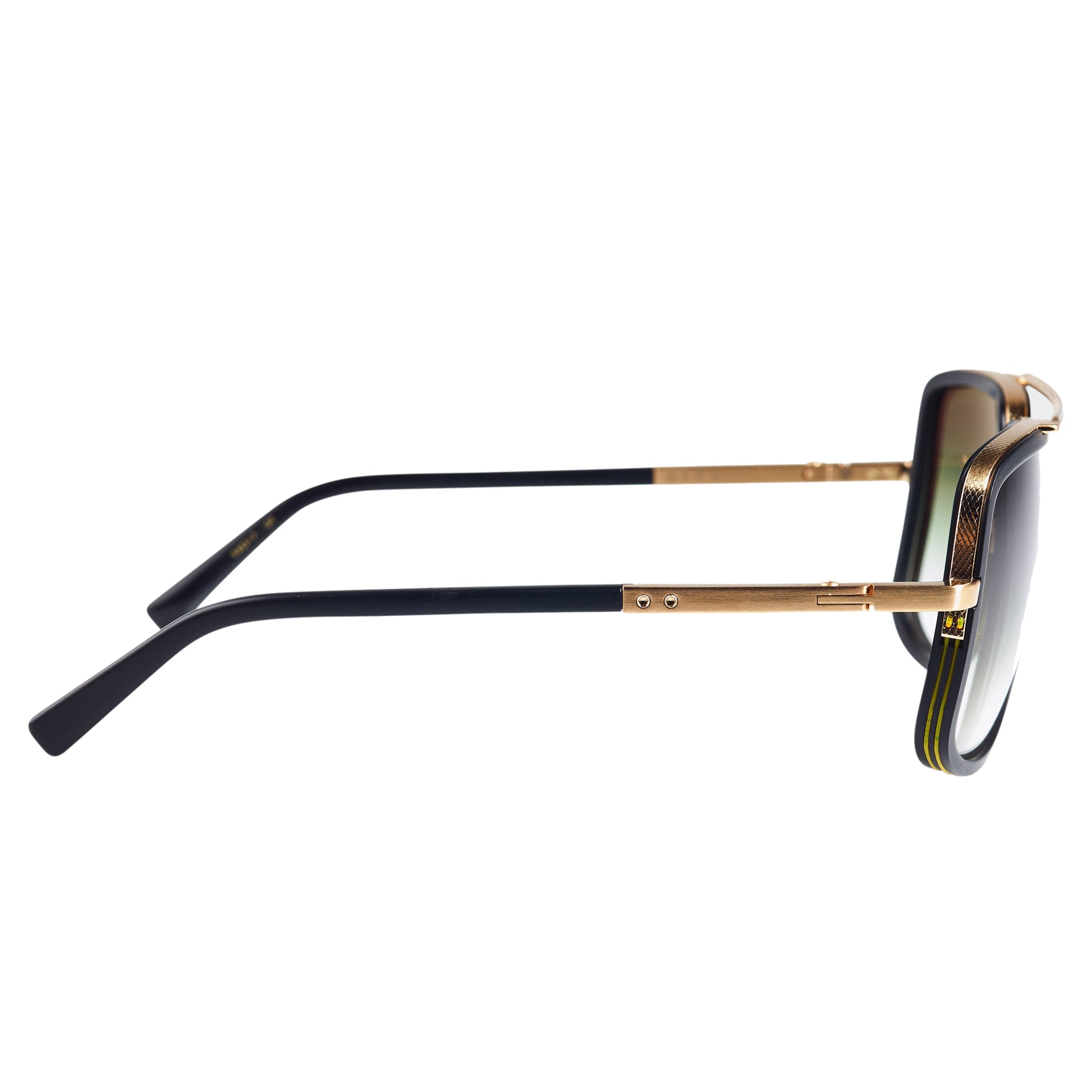 Image Of Dita Eyewear DRX-2030 Mach One Black White Gold Sunglasses