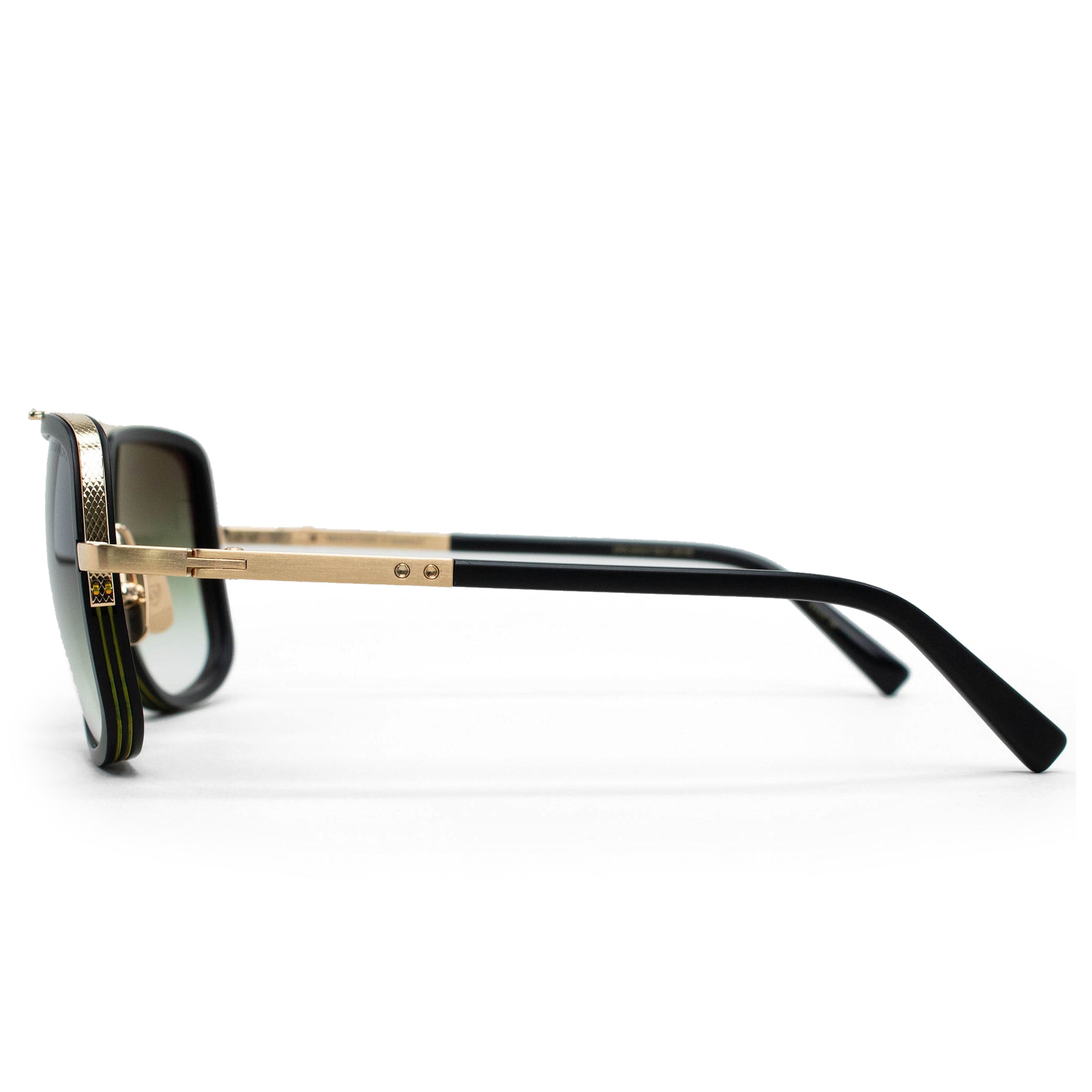 Image Of Dita Eyewear DRX-2030 Mach One Black White Gold Sunglasses