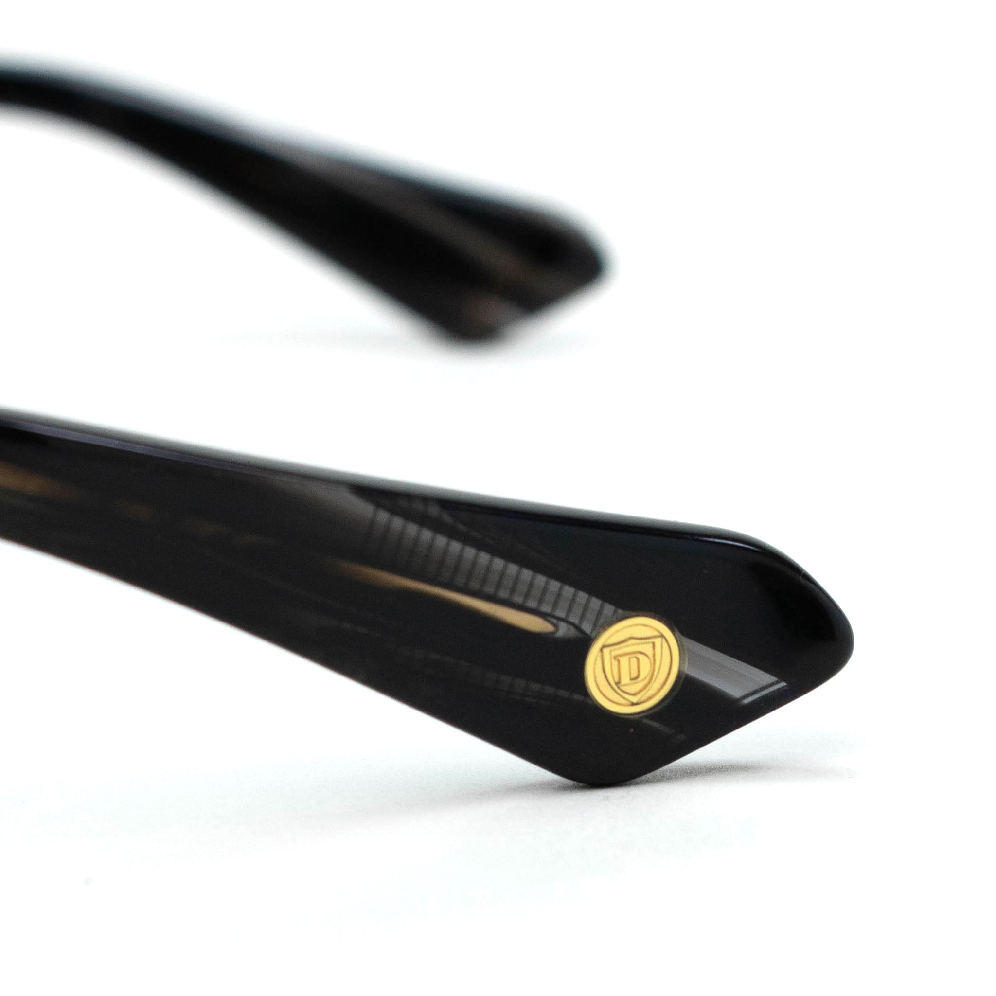 Image Of Dita Eyewear DTS121 Mach Six Yellow Gold/Black Sunglasses