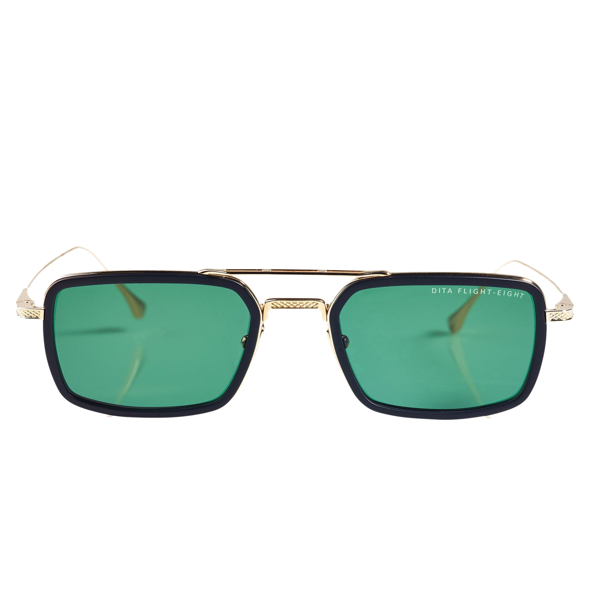 Image Of Dita Eyewear Flight 008 Matte Black Gold Sunglasses
