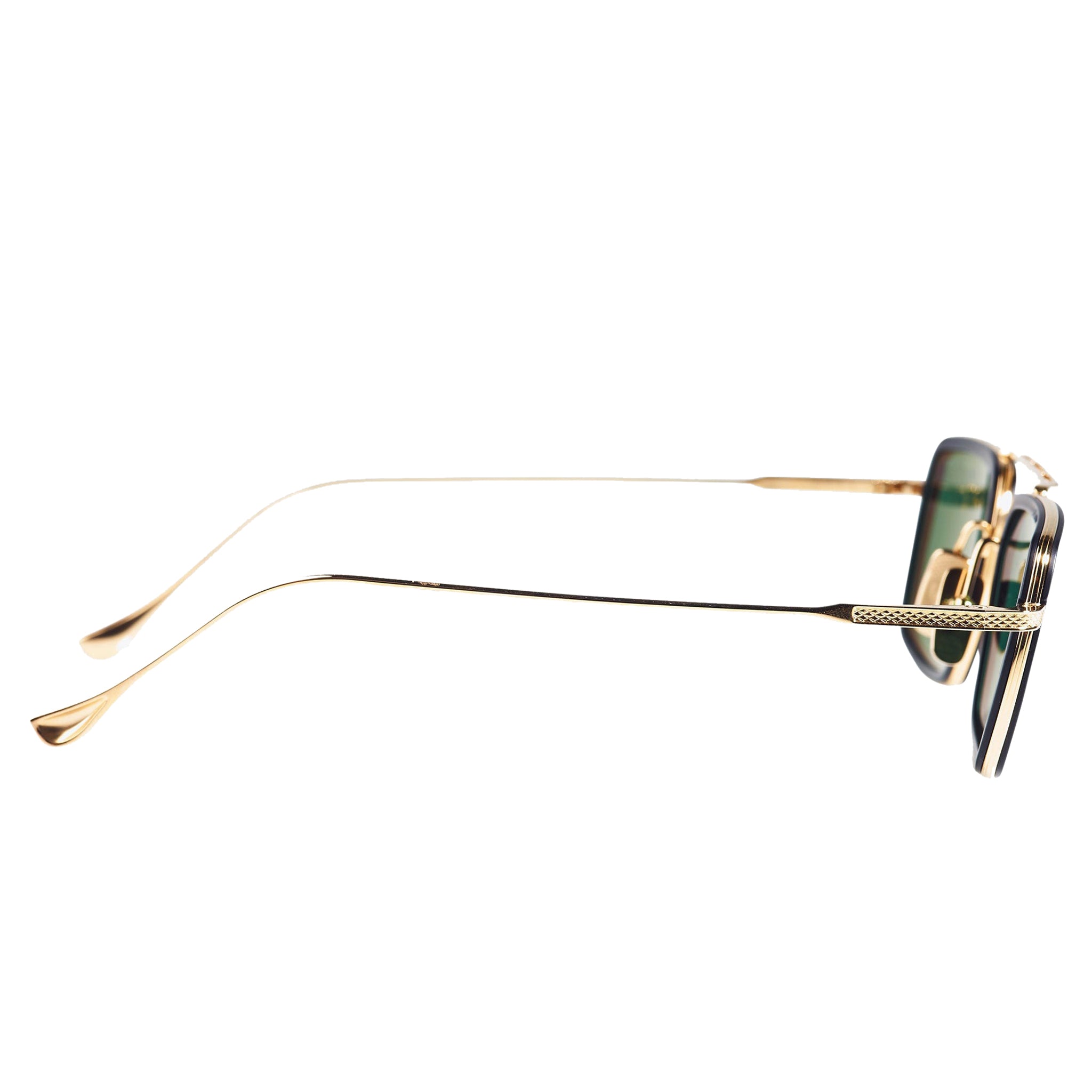 Image Of Dita Eyewear Flight 008 Matte Black Gold Sunglasses