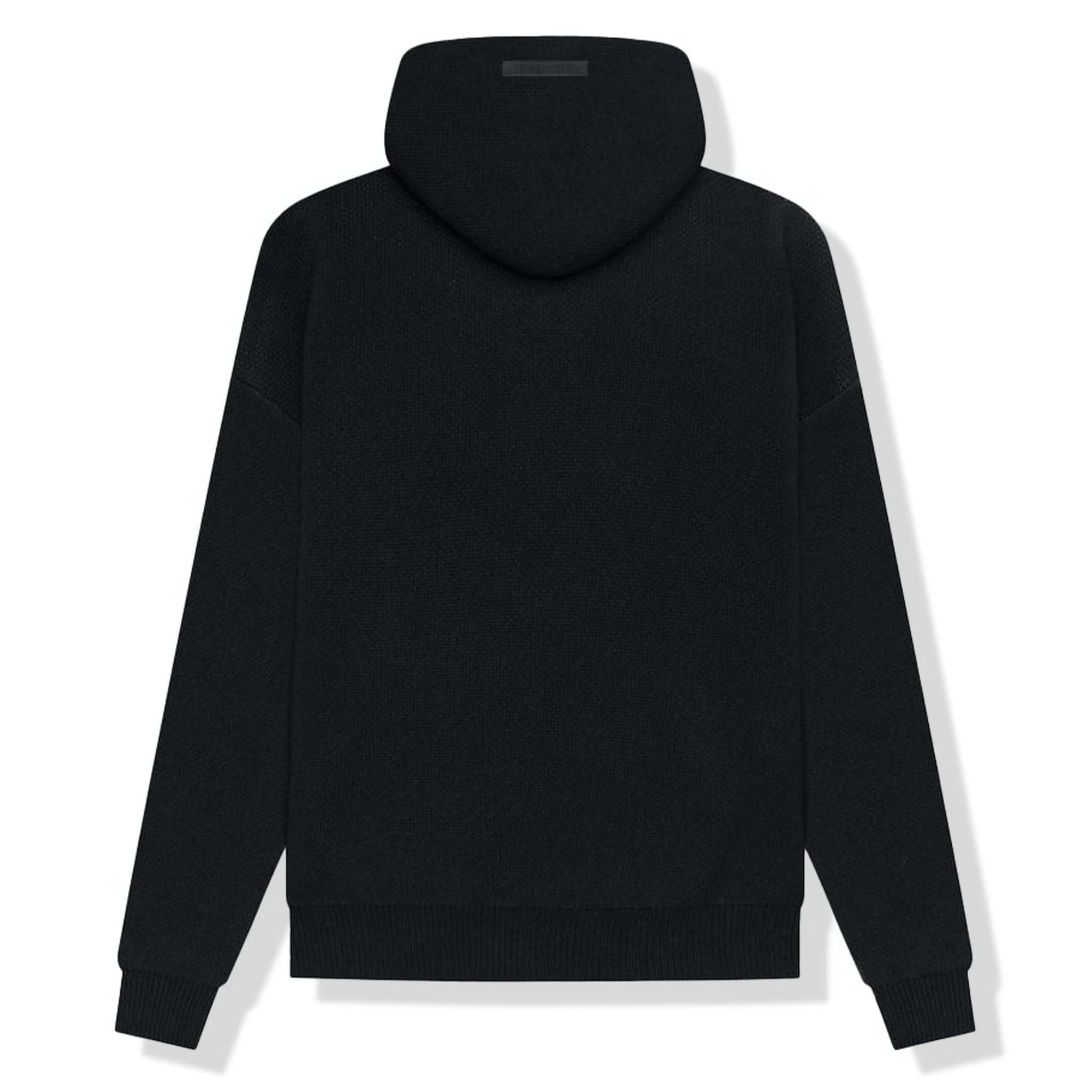 Image of Fear Of God Essentials Black Knit Hoodie