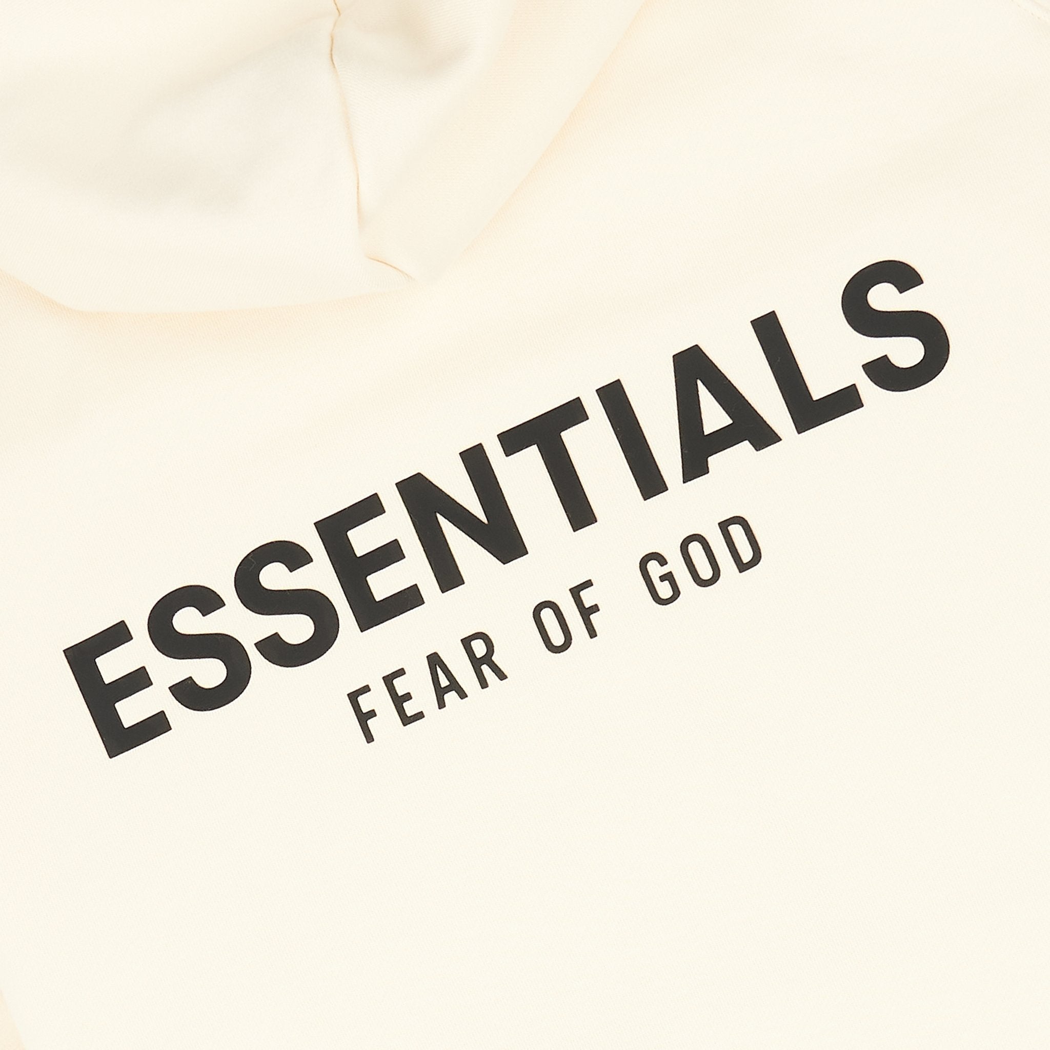Image of Fear Of God Essentials Reverse Logo Buttercream Hoodie (SS21)