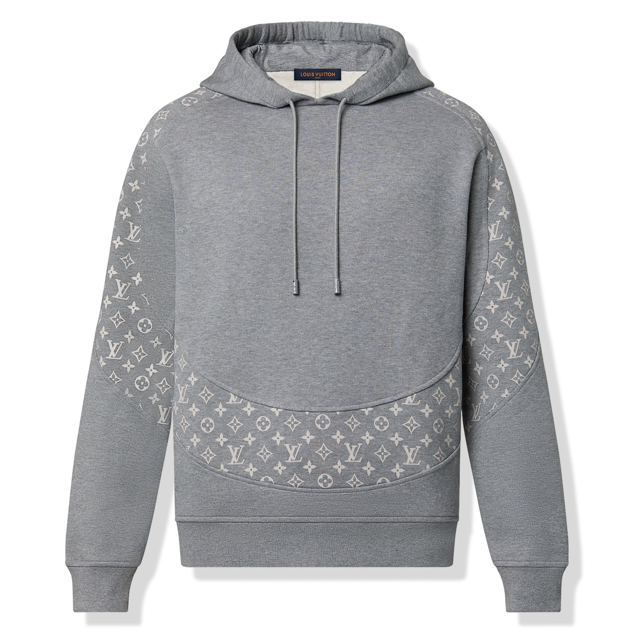 Image of Louis Vuitton LV Monogram Circle Cut Grey Hoodie