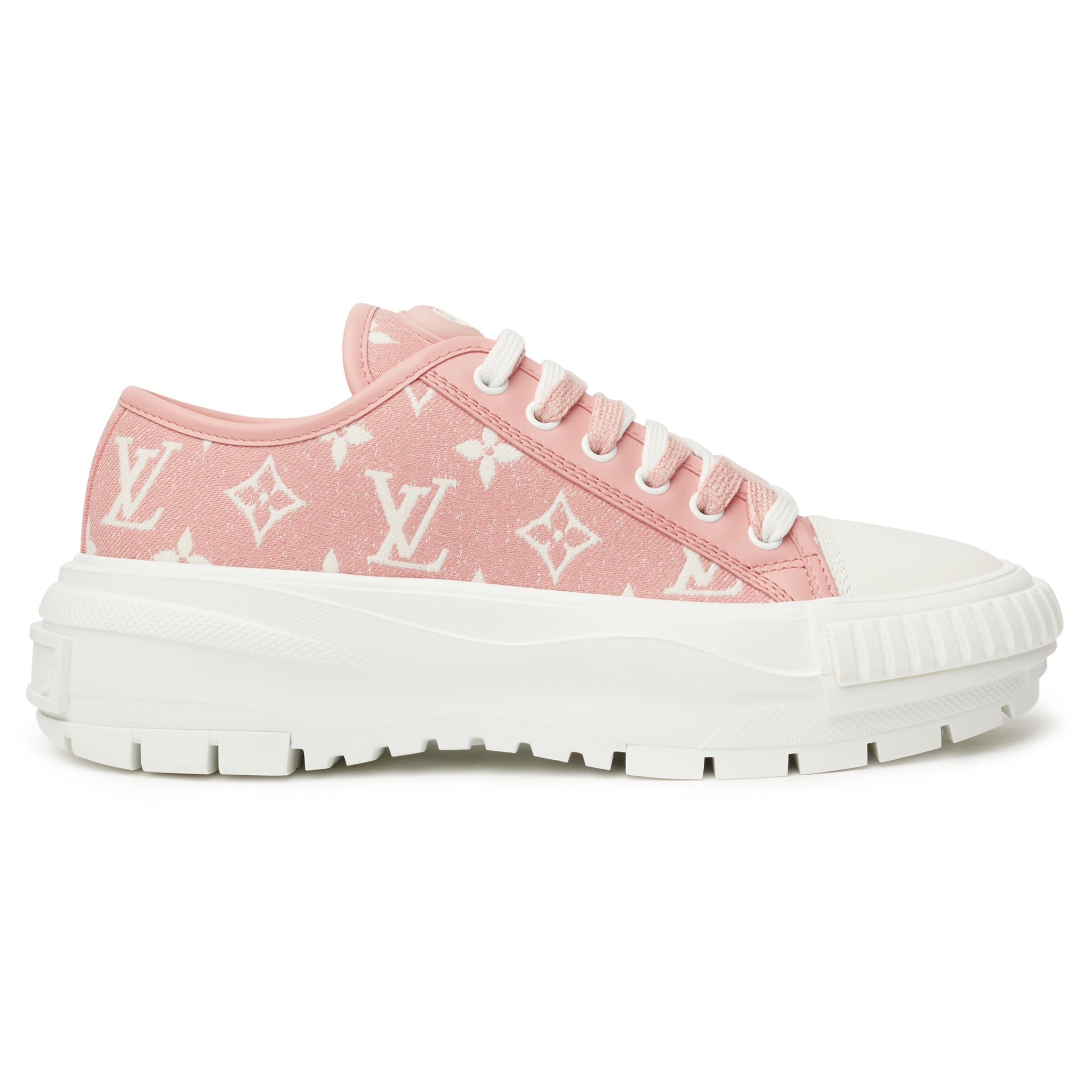 Louis Vuitton LV Squad Monogram Pink White Sneaker - UK 2.5 / Pink