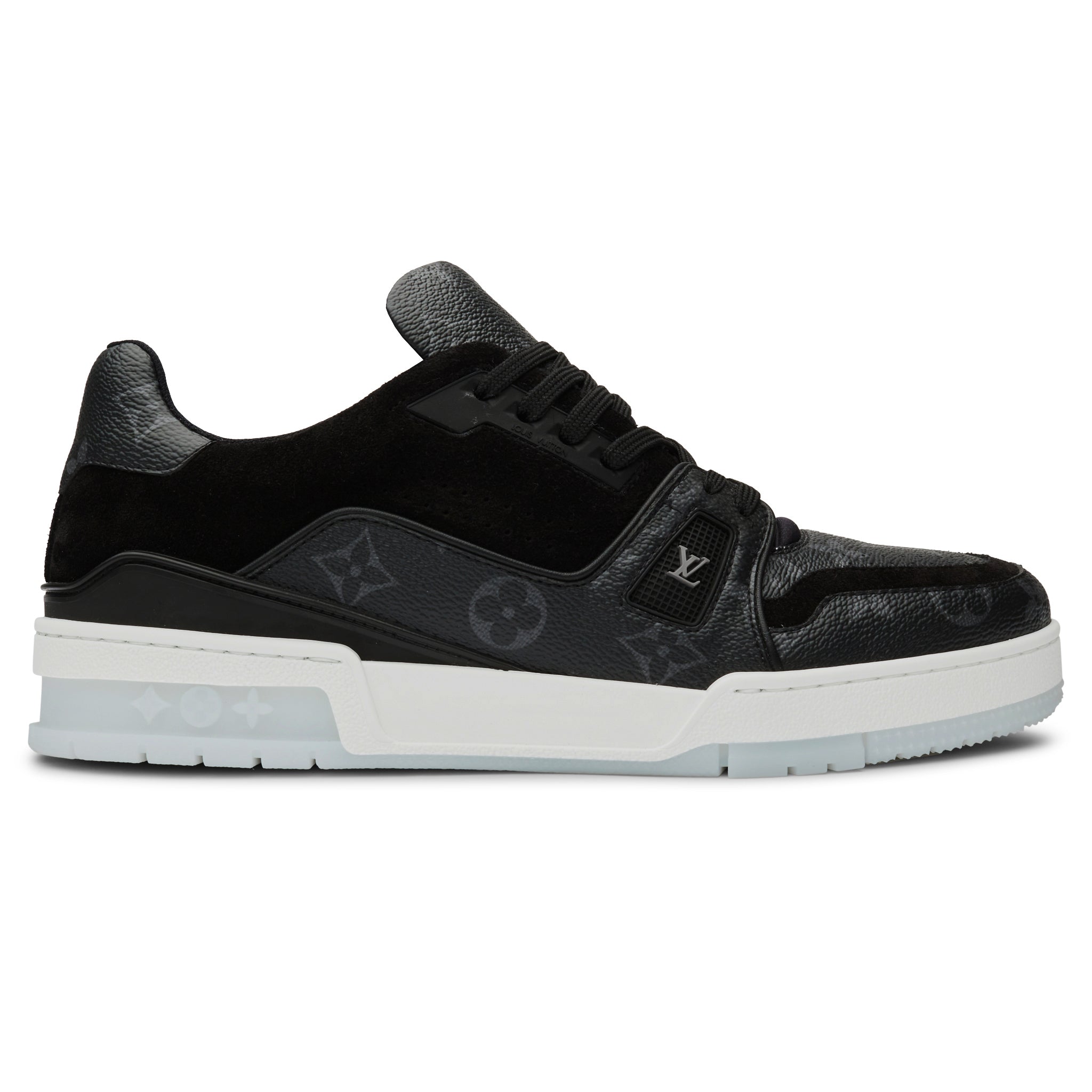 Lv trainer low trainers Louis Vuitton Black size 45 EU in Other - 33114992
