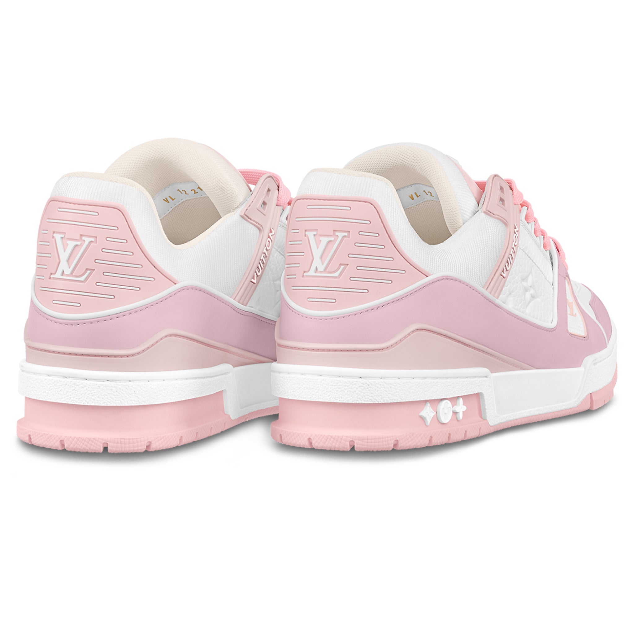 Pre-owned Louis Vuitton Lv Trainer Low Trainers In Pink