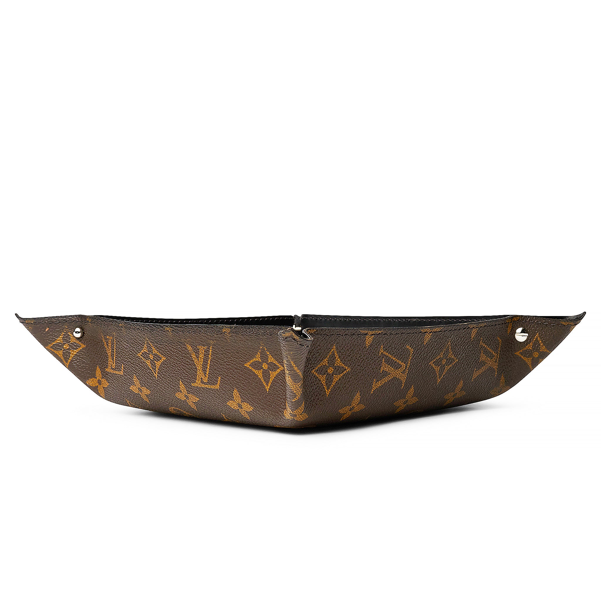 Louis Vuitton LV monogram valet tray Brown Leather ref.191070