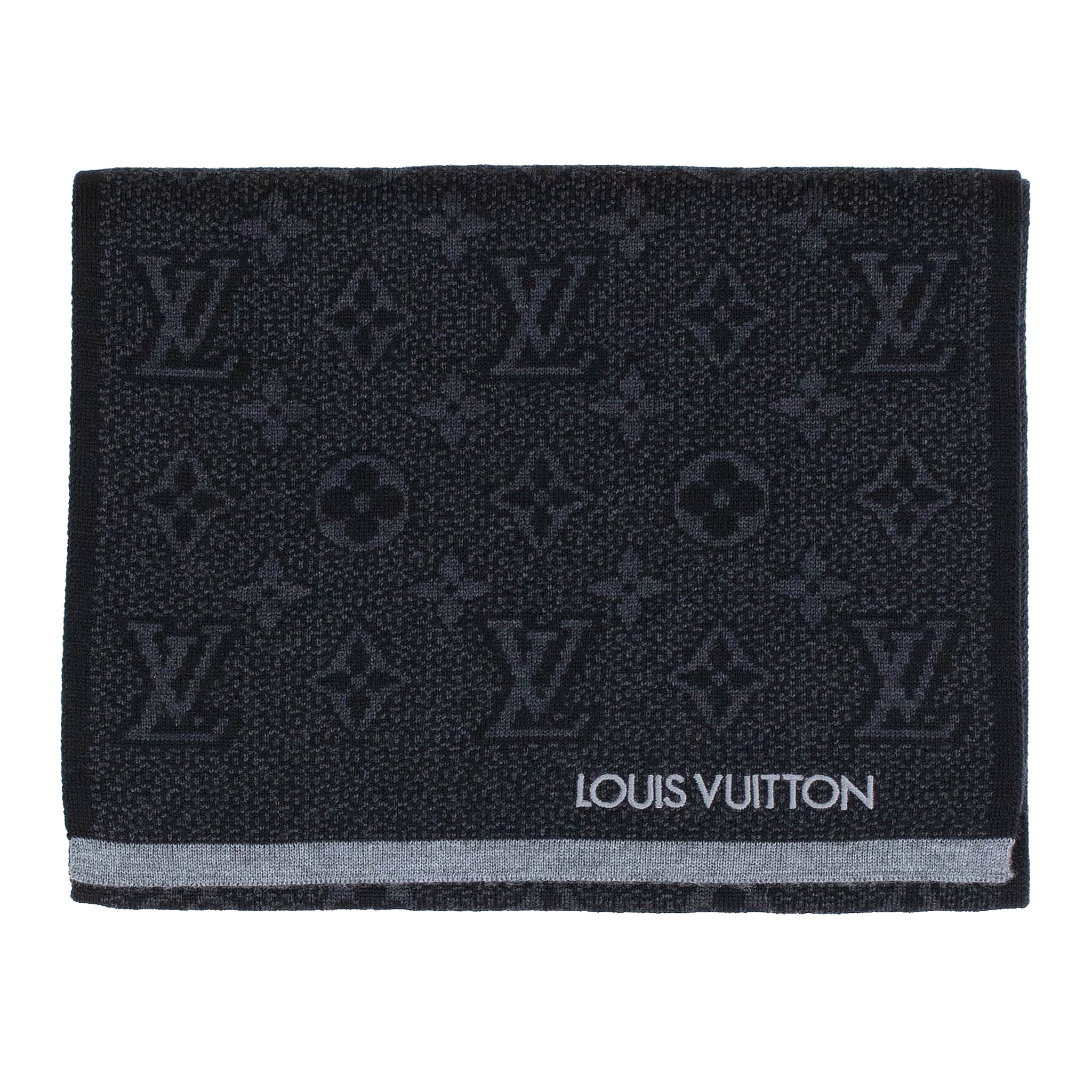 image of Louis Vuitton My Monogram Eclipse Scarf Black