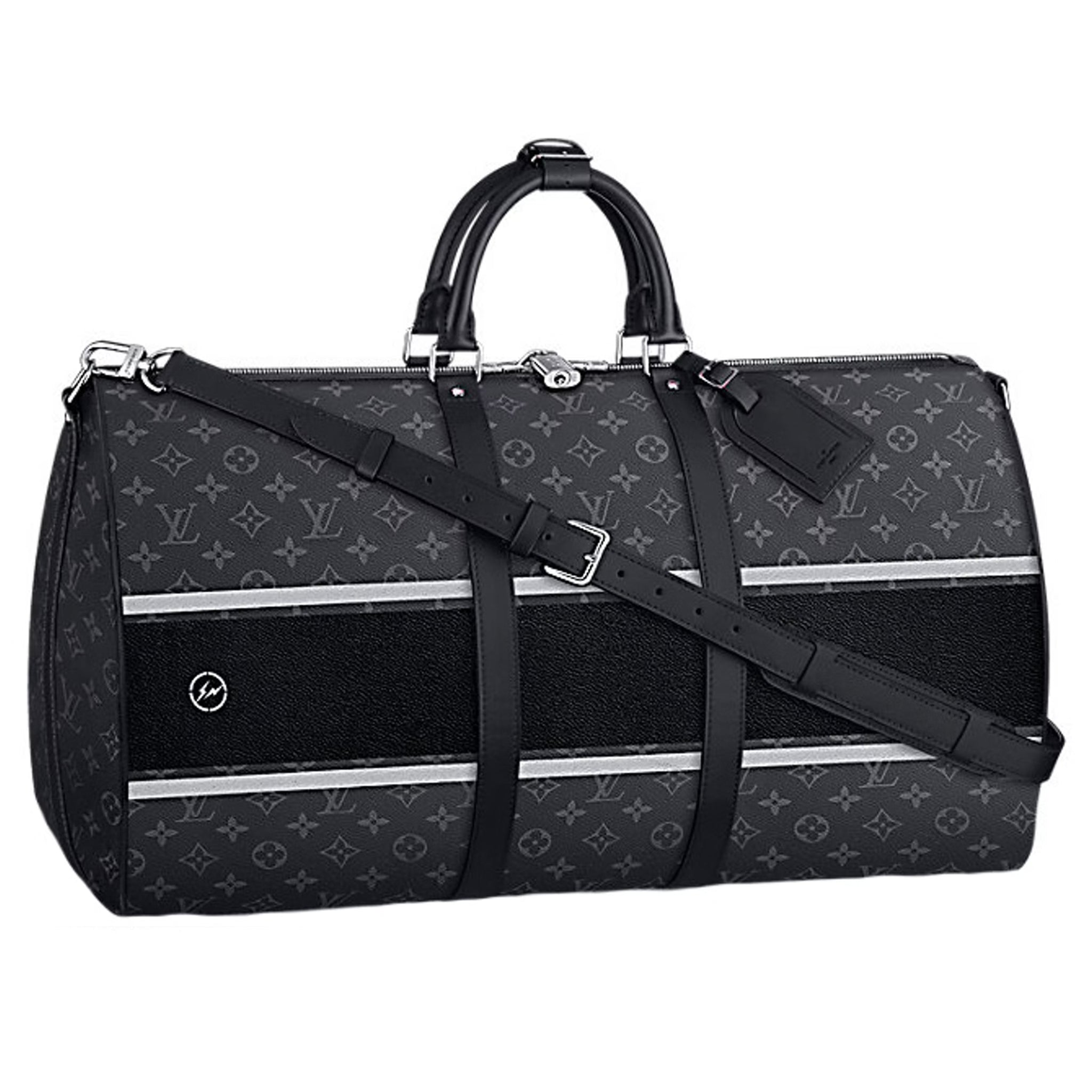 Image of Louis Vuitton x Fragment Keepall Bandouliere Monogram Eclipse 55