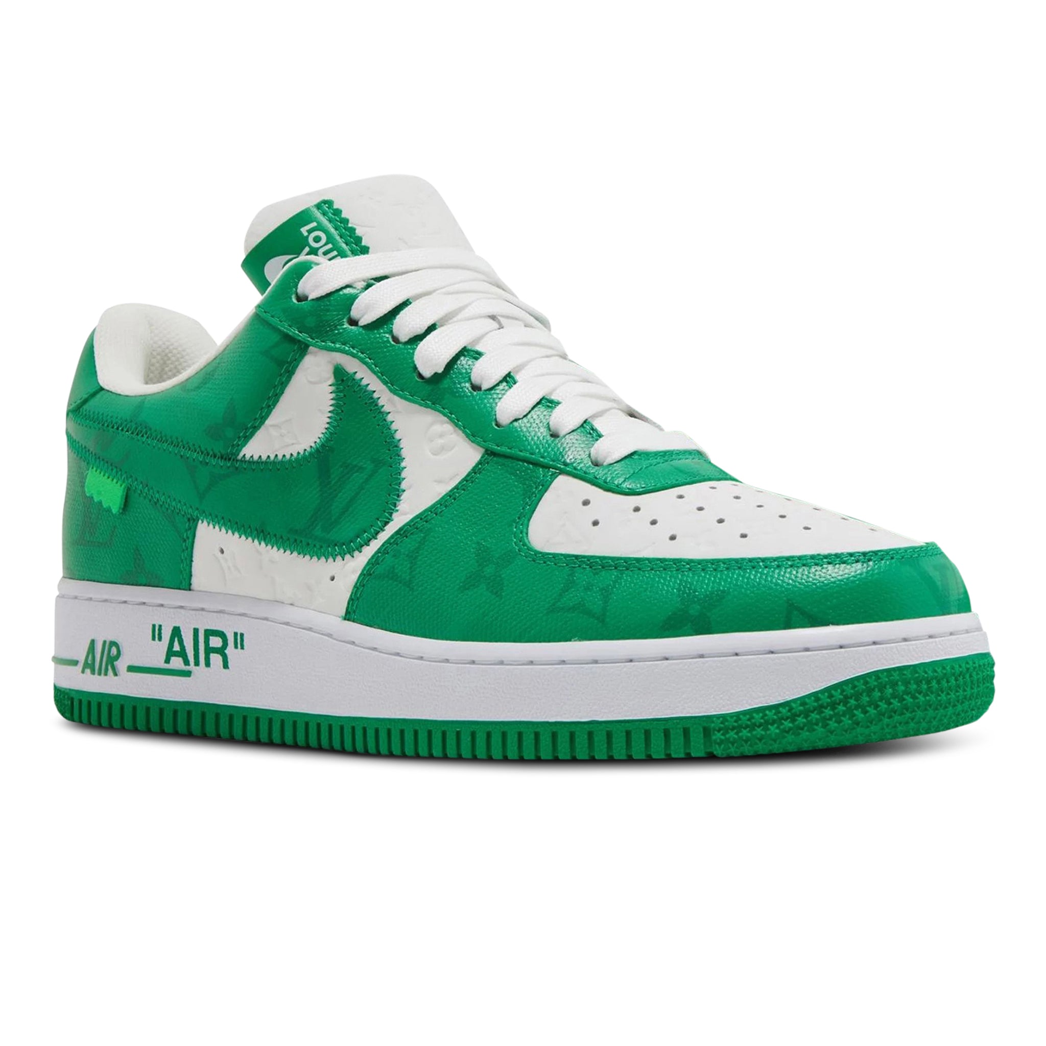 Image of Louis Vuitton x Nike Air Force 1 Low White Green