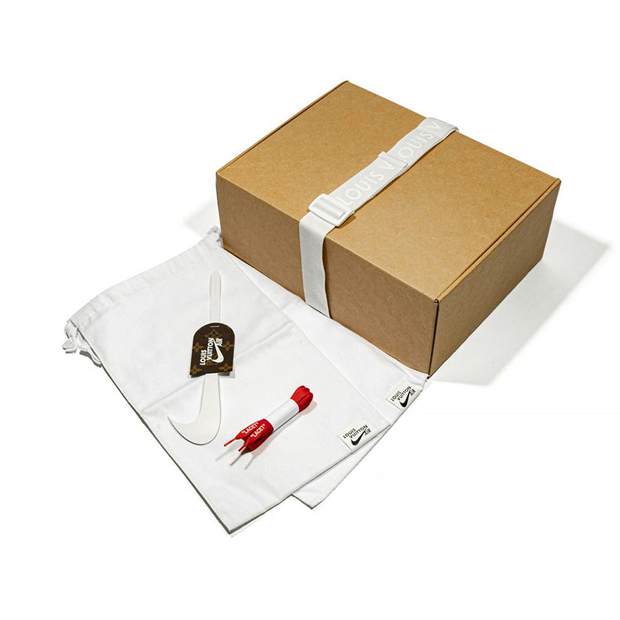 Image of Louis Vuitton x Nike Air Force 1 Low White Red