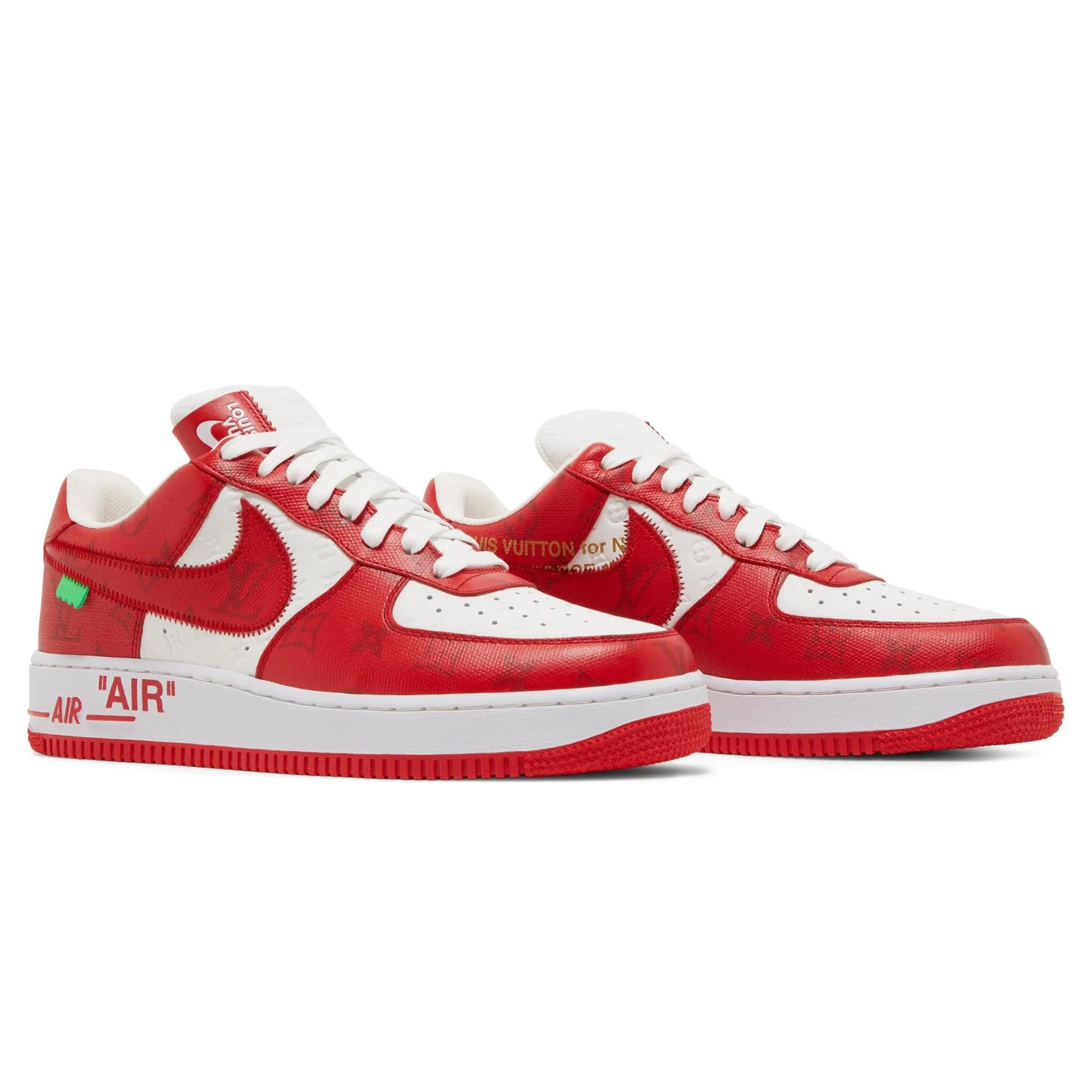 Image of Louis Vuitton x Nike Air Force 1 Low White Red
