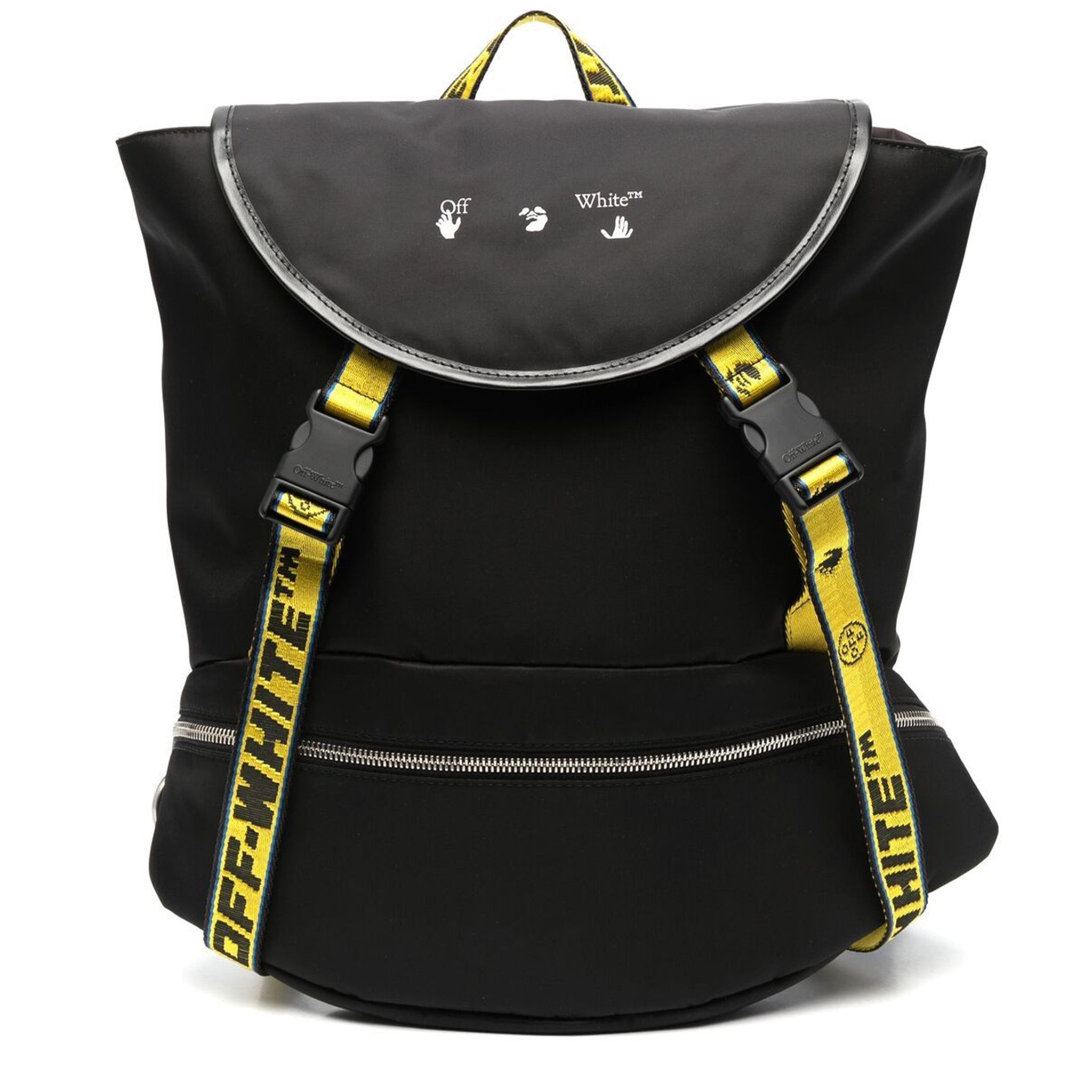 Image of Off White Industrial Logo Black Yellow Backpack