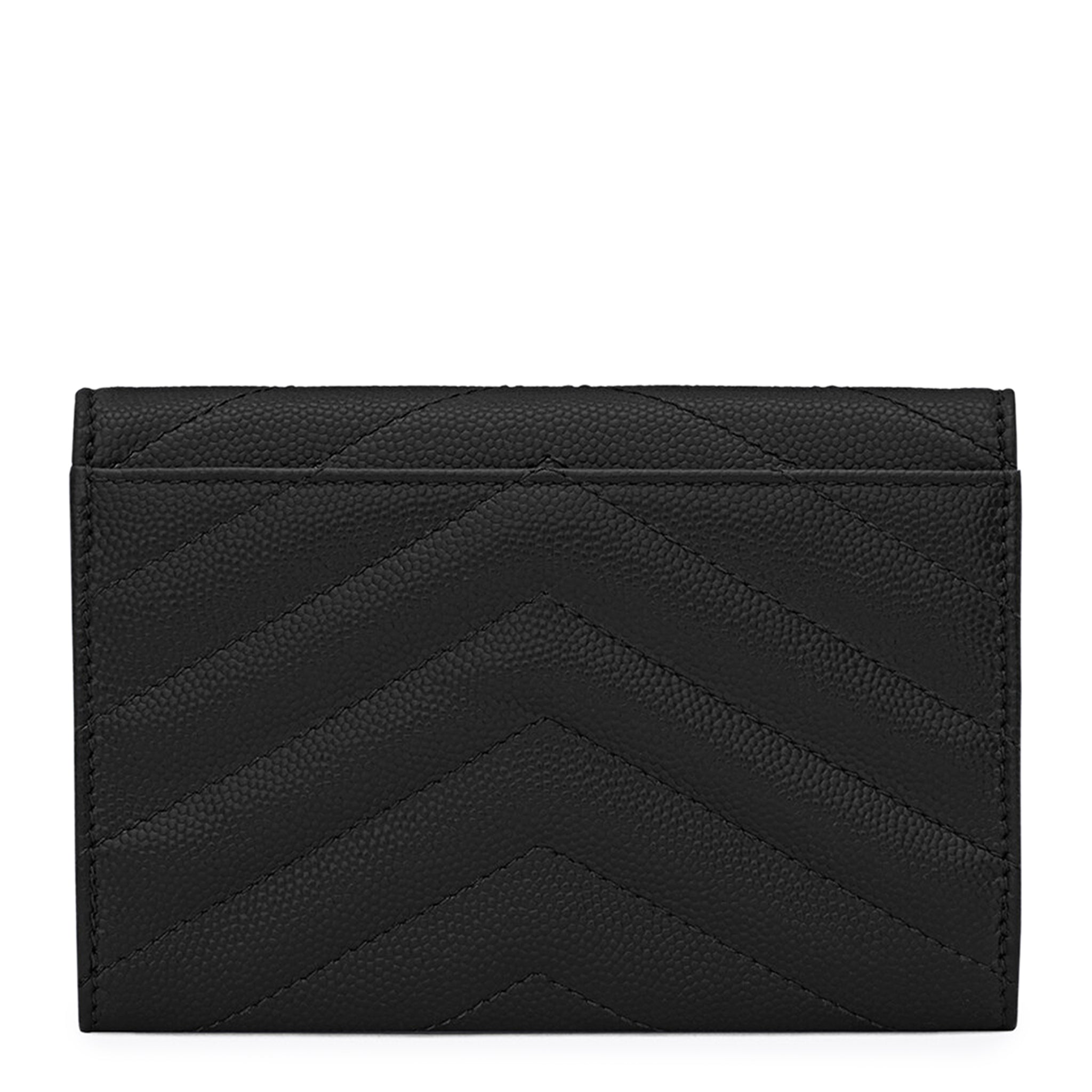 Image of Saint Laurent Cassandre Matelasse Small Black Envelope Wallet