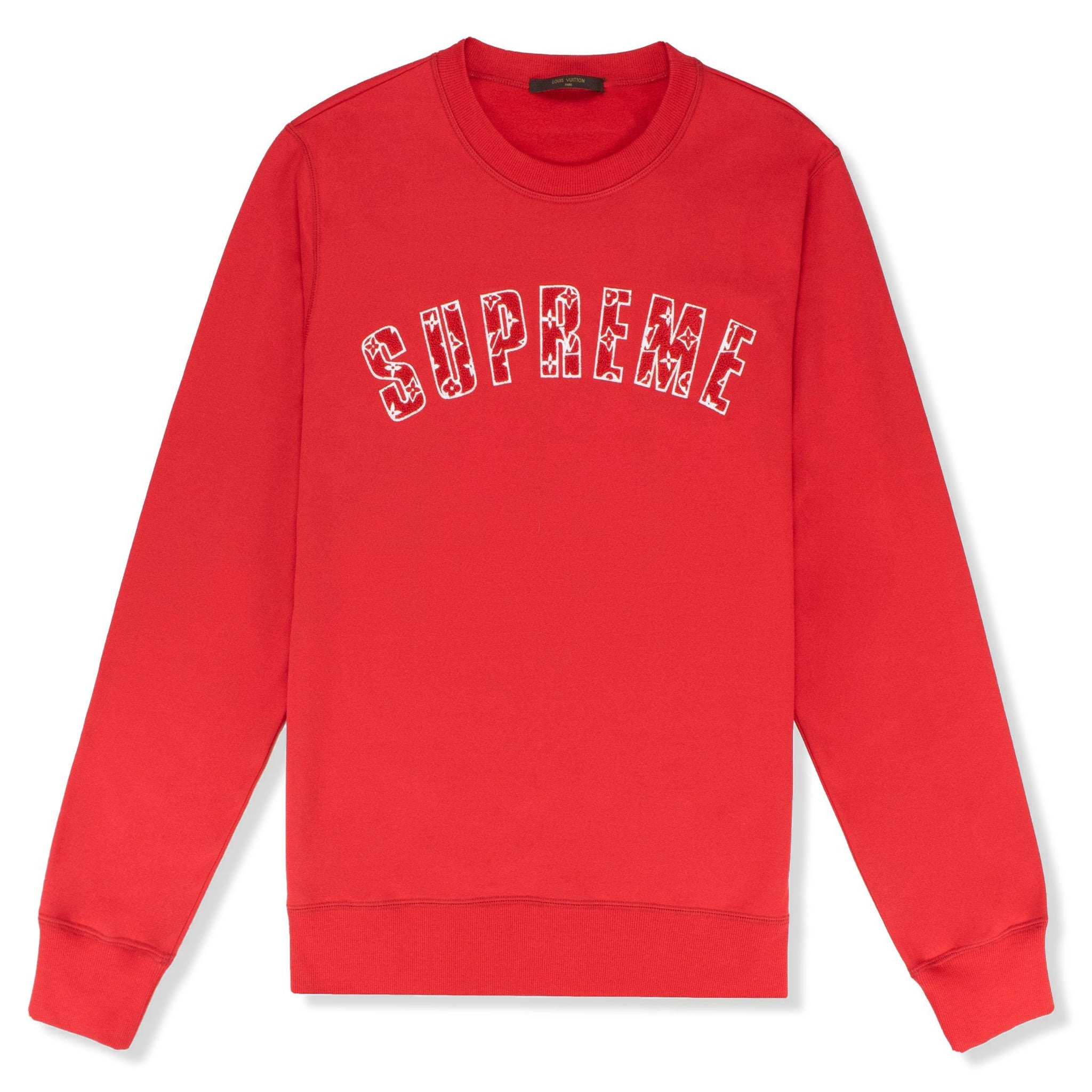 Image of Supreme x Louis Vuitton Arc Logo Red Sweatshirt