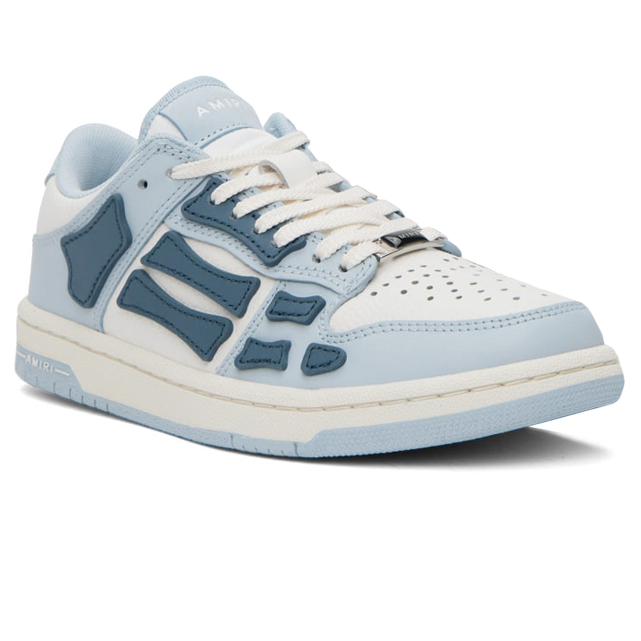 Image of Amiri Skeleton Low Top Baby Blue White Sneaker