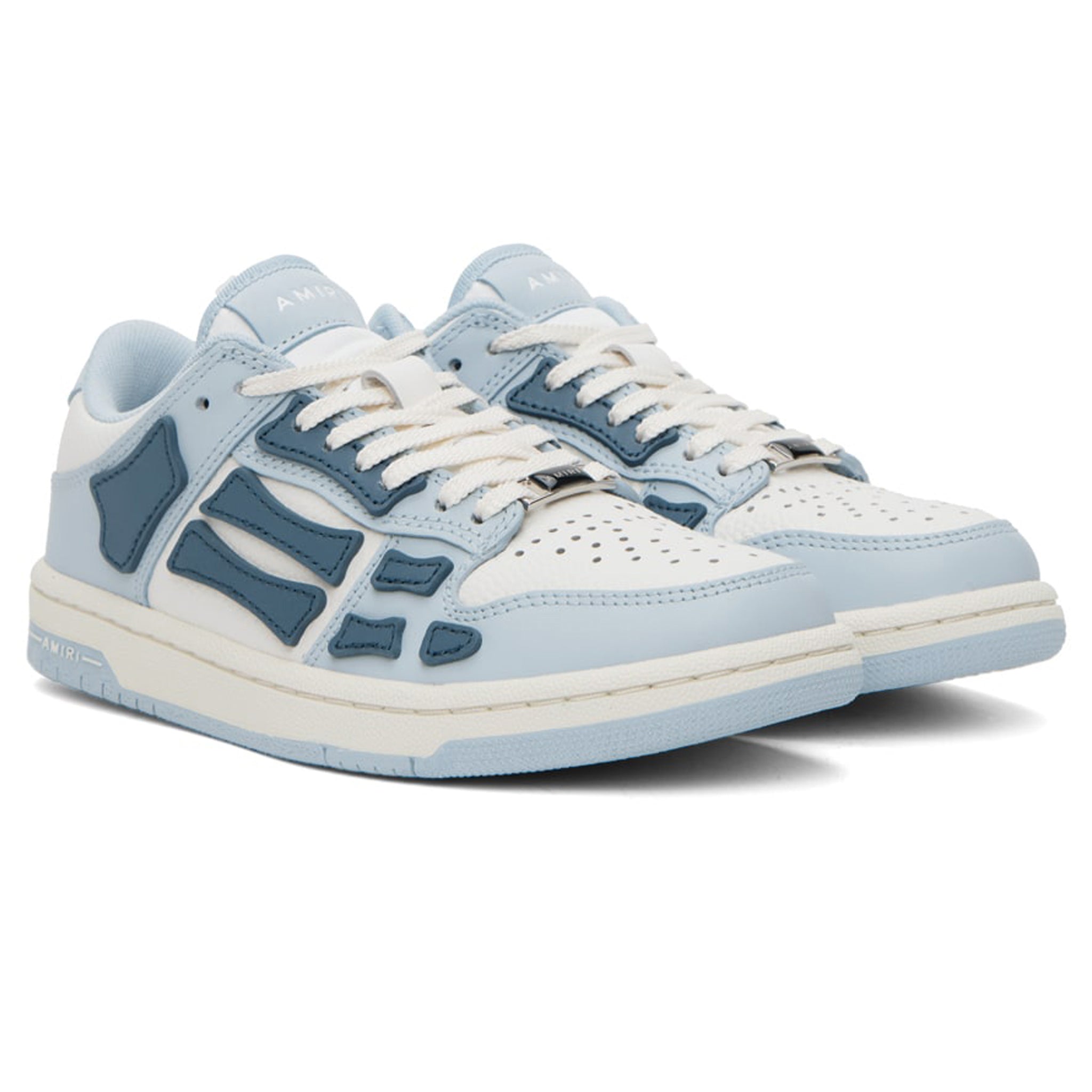 Image of Amiri Skeleton Low Top Baby Blue White Sneaker