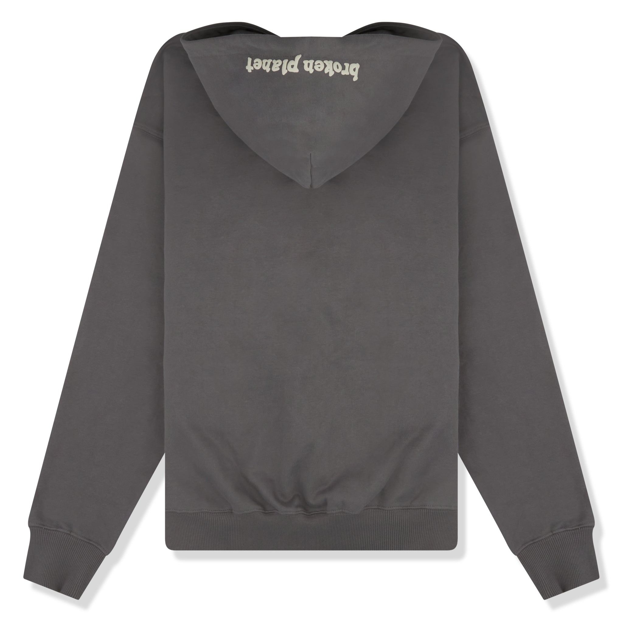 Image of Broken Planet Market Twin Flames Zip Up Ash Grey Hoodie