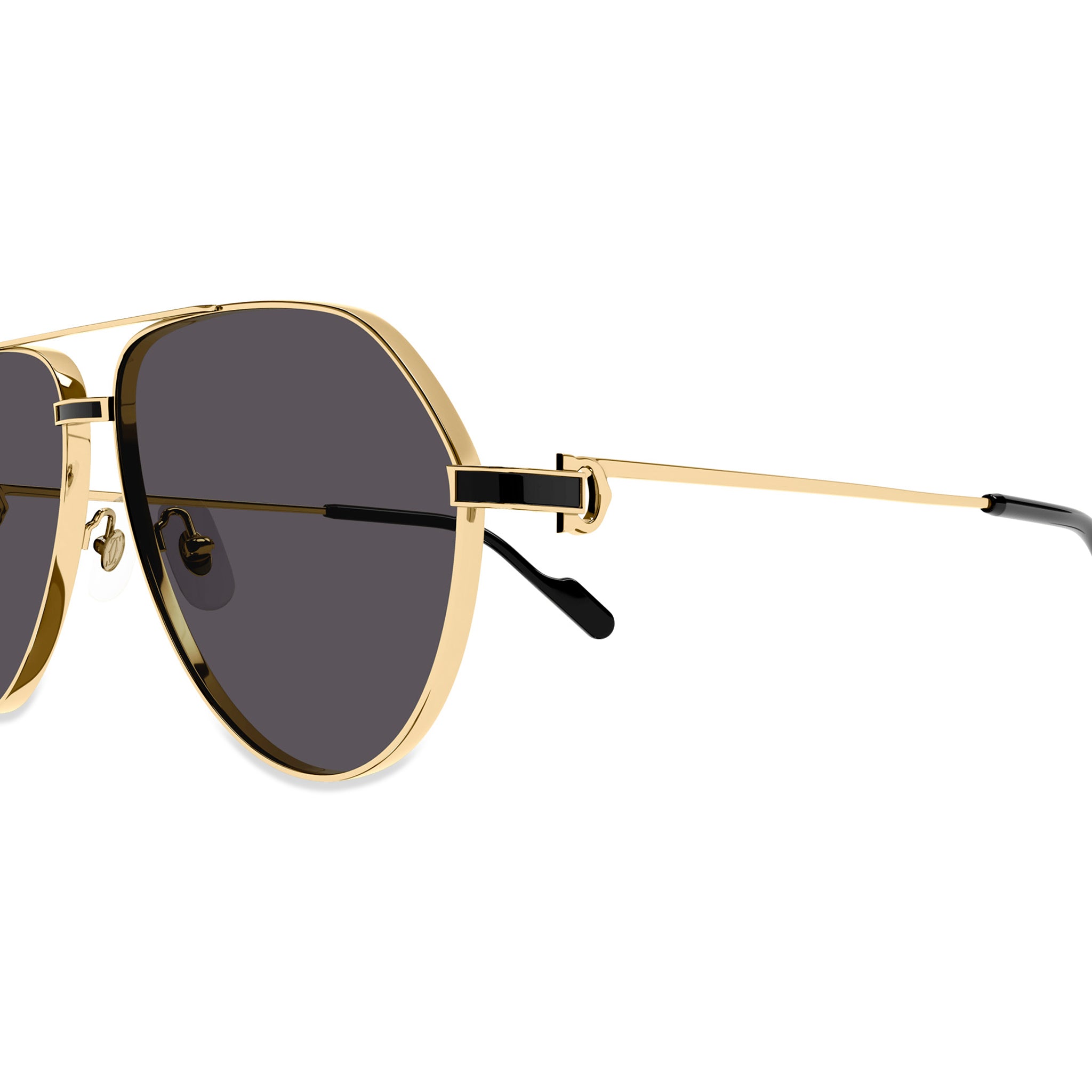 Image of Cartier Eyewear CT0334S Premier De Cartier Gold Grey Sunglasses