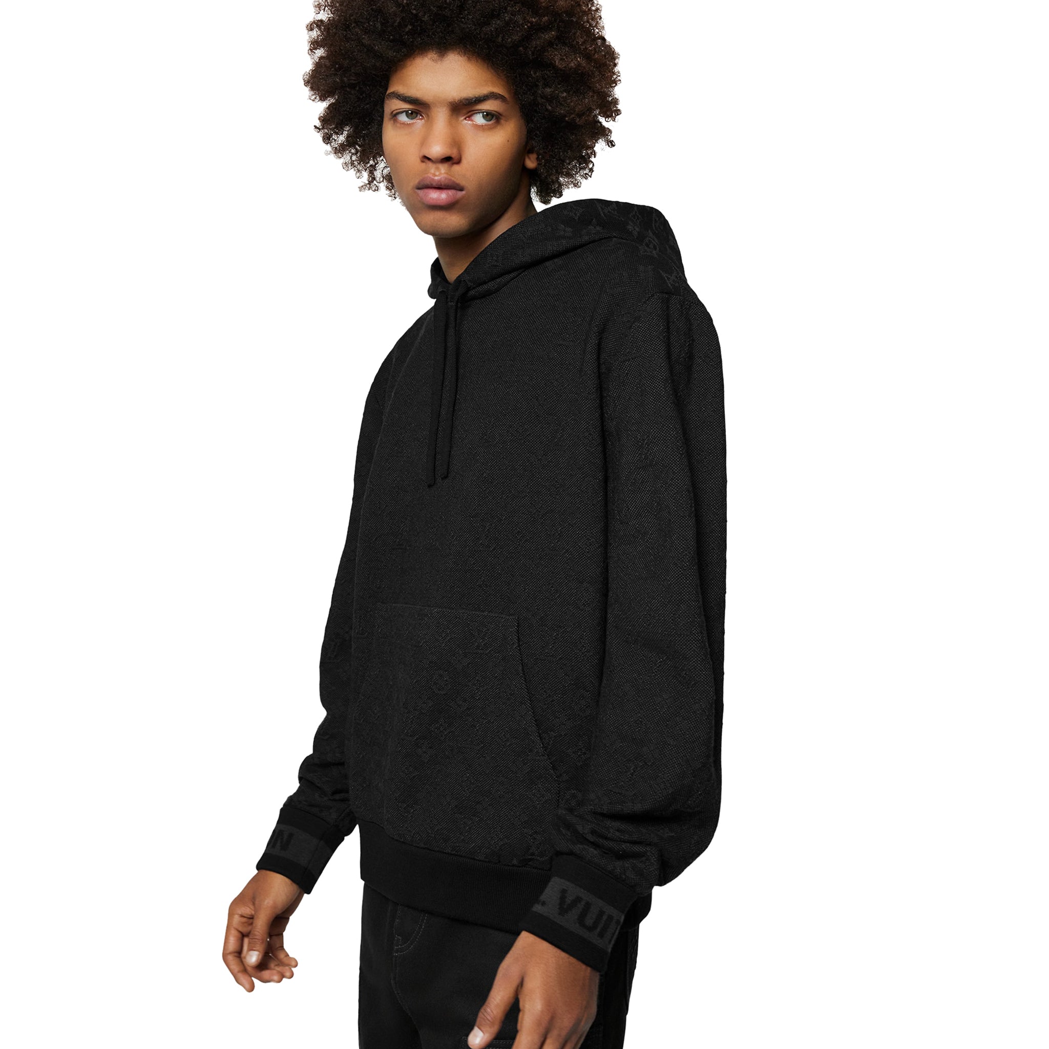 Image of Louis Vuitton Monogram Anthracite Grey Hoodie