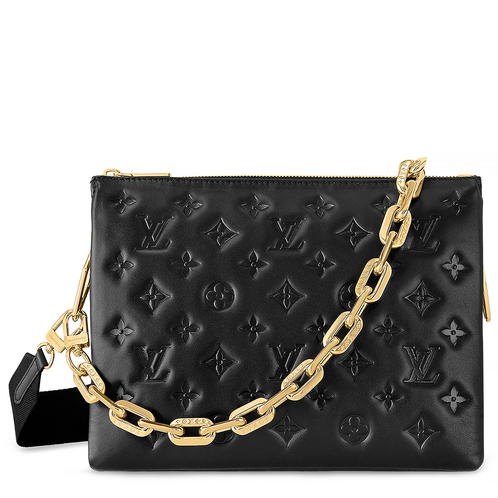 Louis Vuitton Cream Puffy Monogram Lambskin Coussin PM Handbag