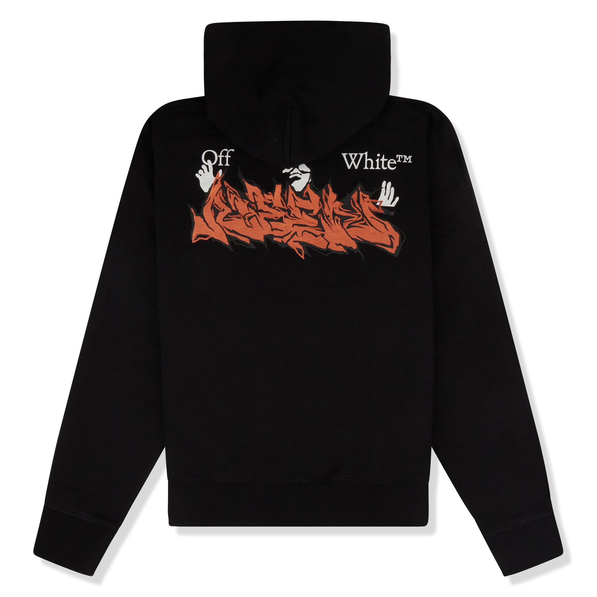 Image of Off-White Marker Graffiti Spray Black Hoodie