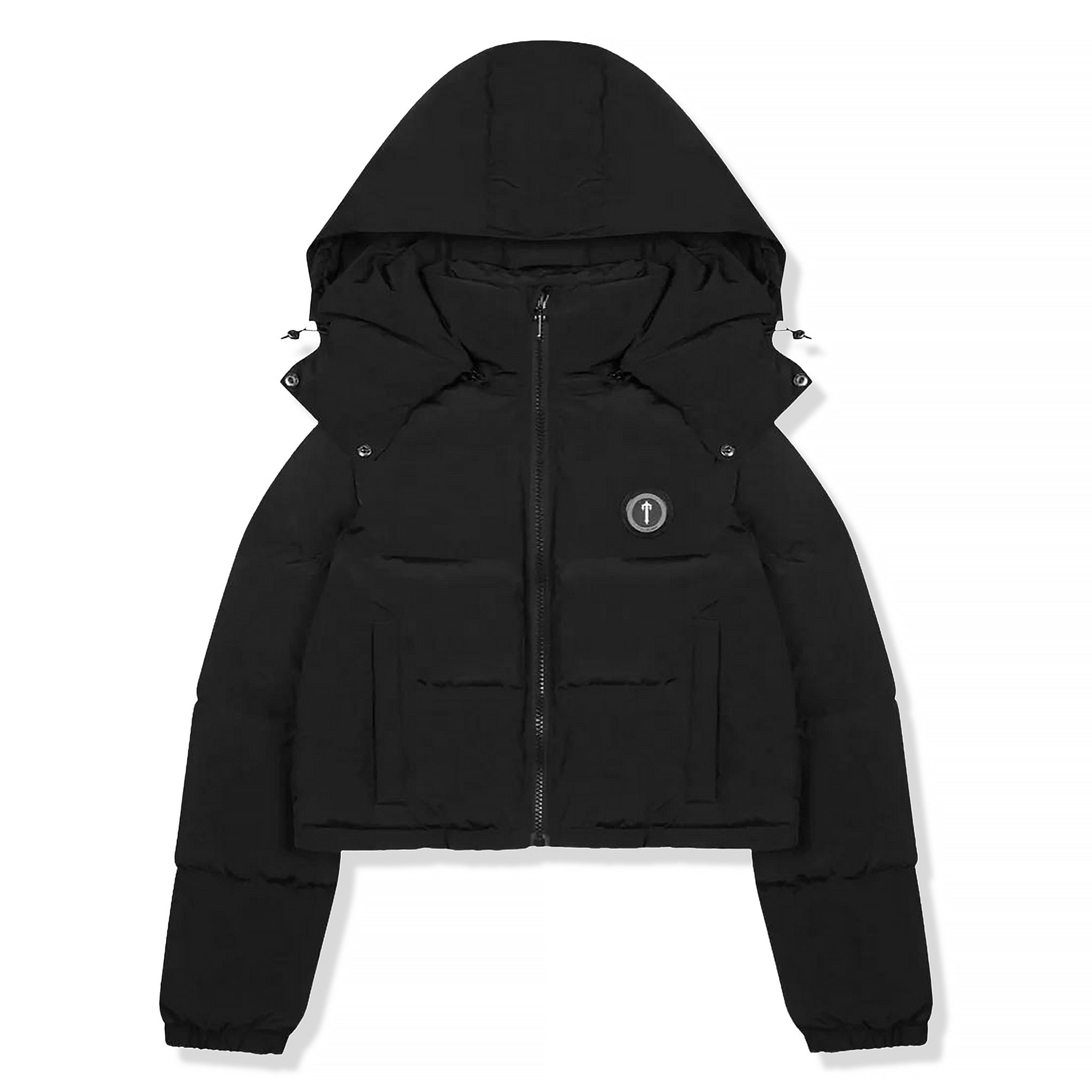 Trapstar Womens Irongate Detachable Hooded Puffer Black Jacket