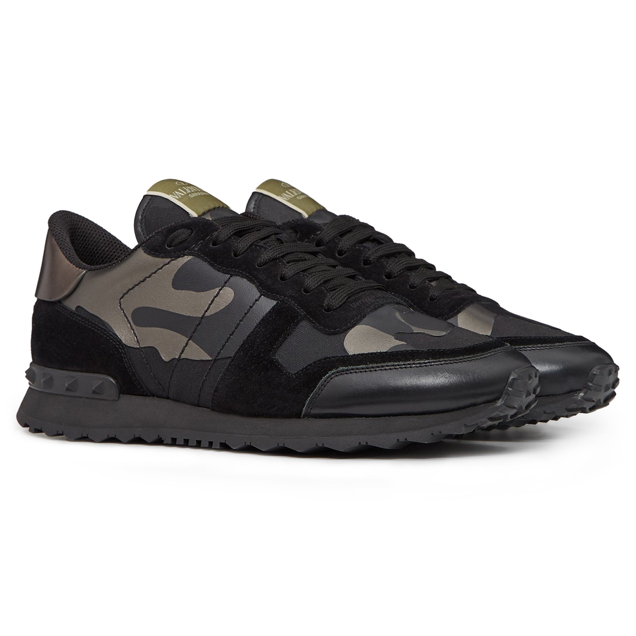 Image of Valentino Rockrunner Sneaker Black Bronze Camouflage