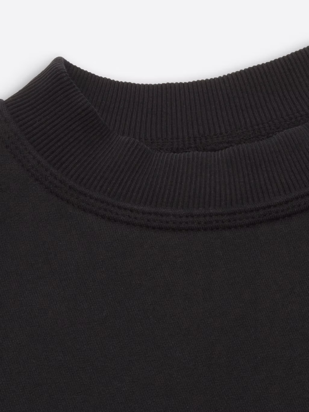 Detail view of Kaizen Market Blank Heavyweight Black T-shirt