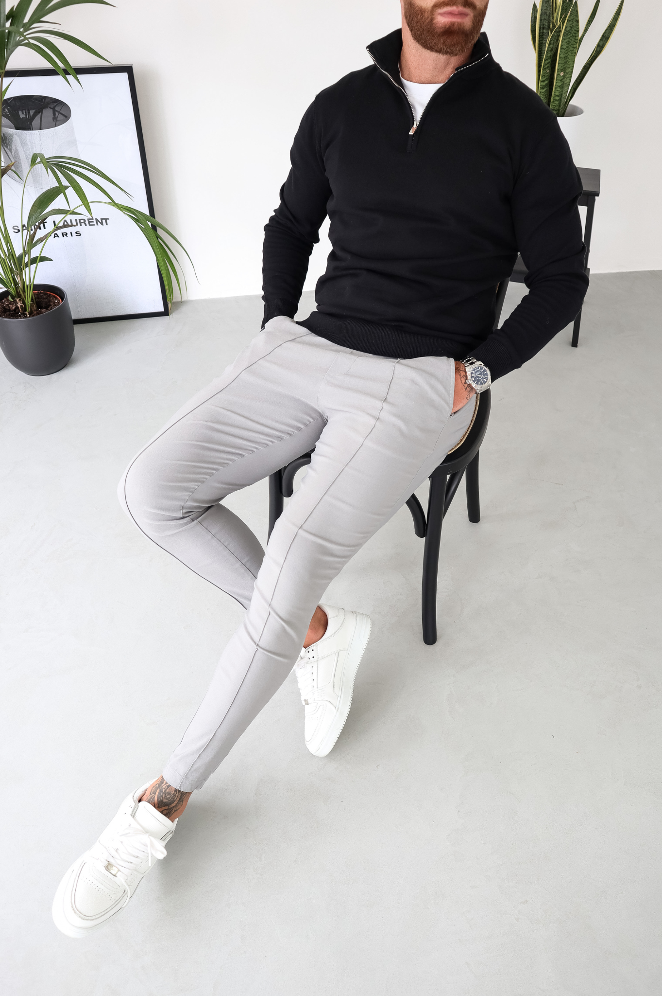 CAPO Egyptian Cotton Black 1/4 Zip